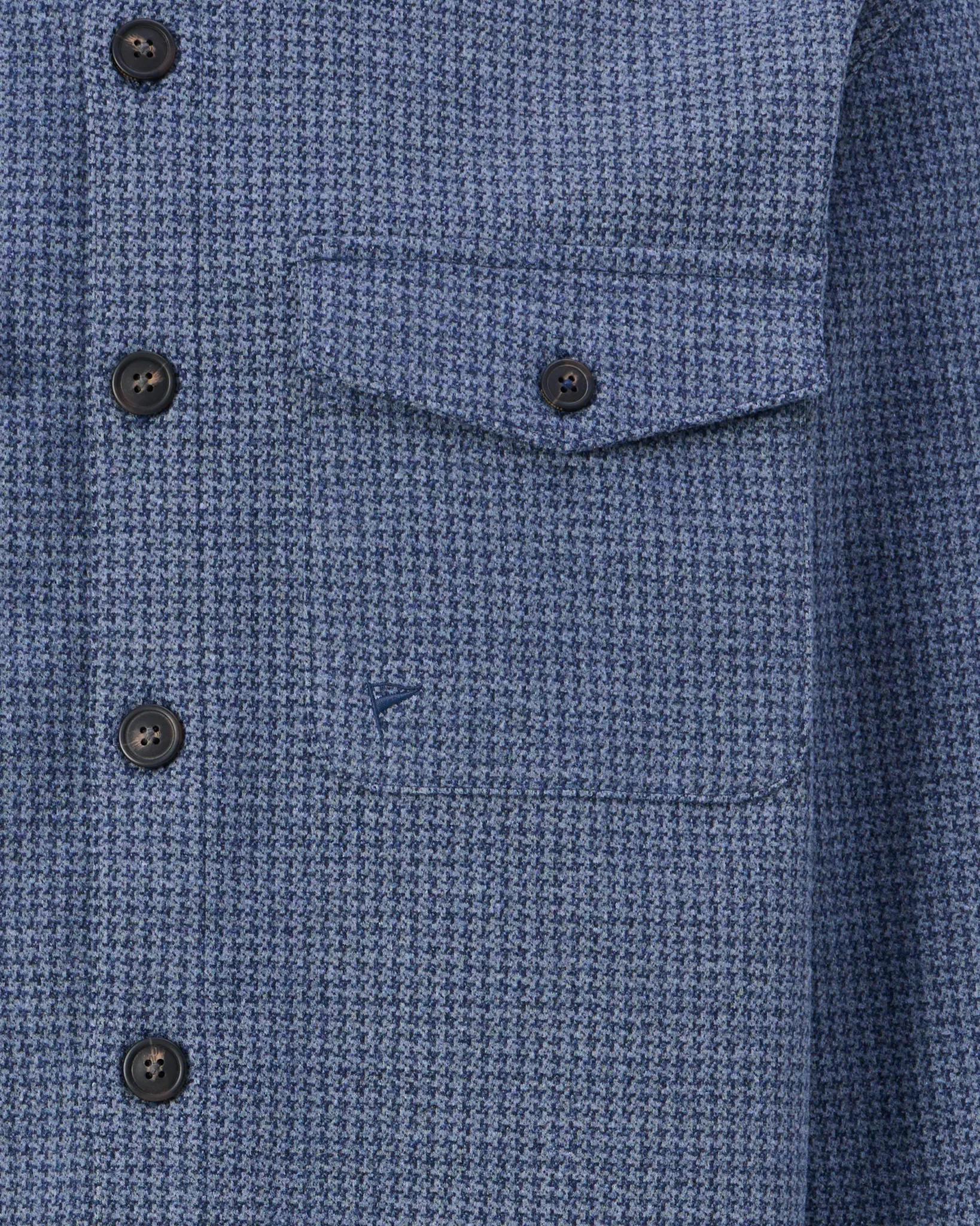 Campbell Overshirt Walker Pied de Poule Medieval blue dessin 107586-001-L