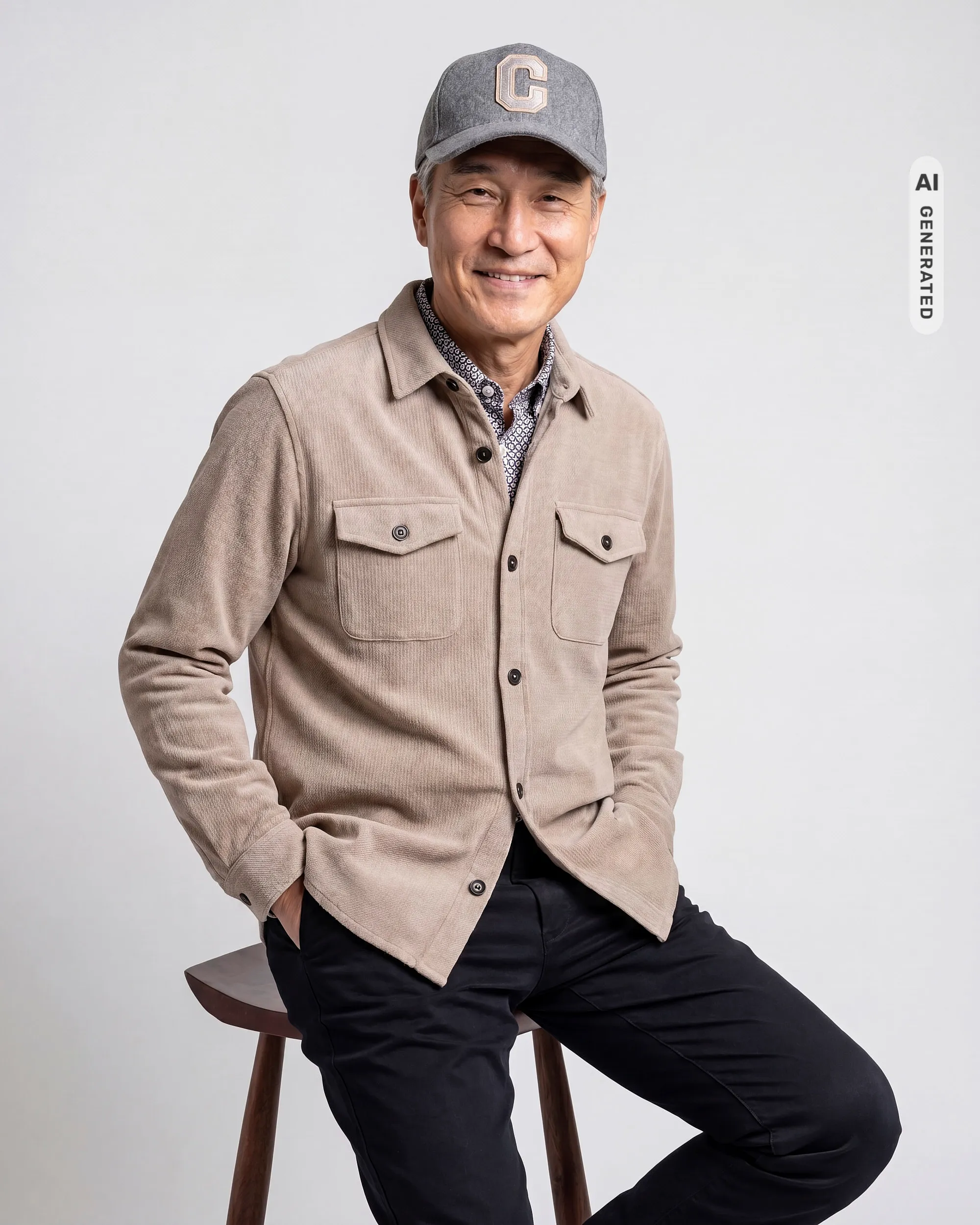 Campbell Overshirt Peter Simply Taupe  107588-003-XL