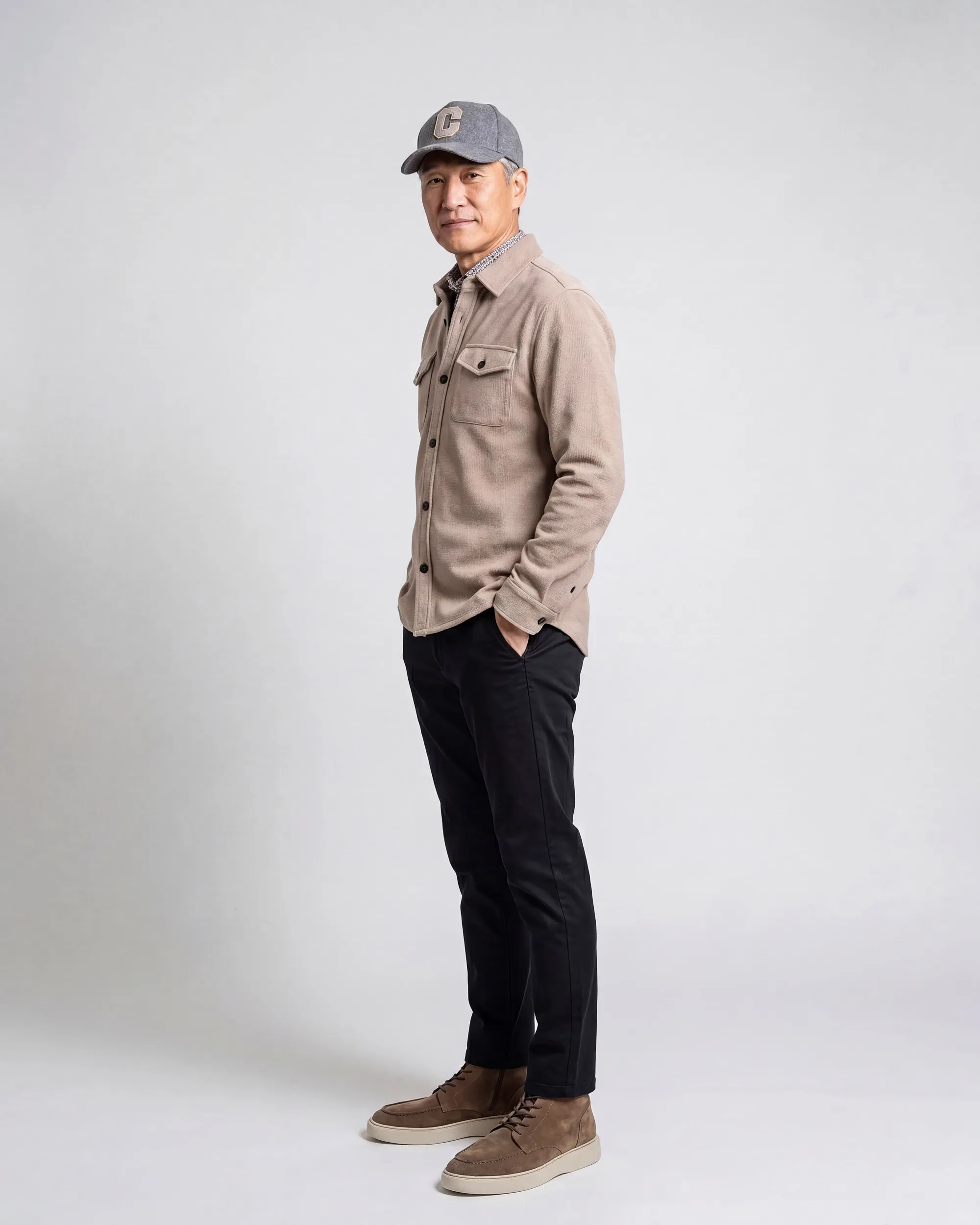 Campbell Overshirt Peter Simply Taupe  107588-003-XL