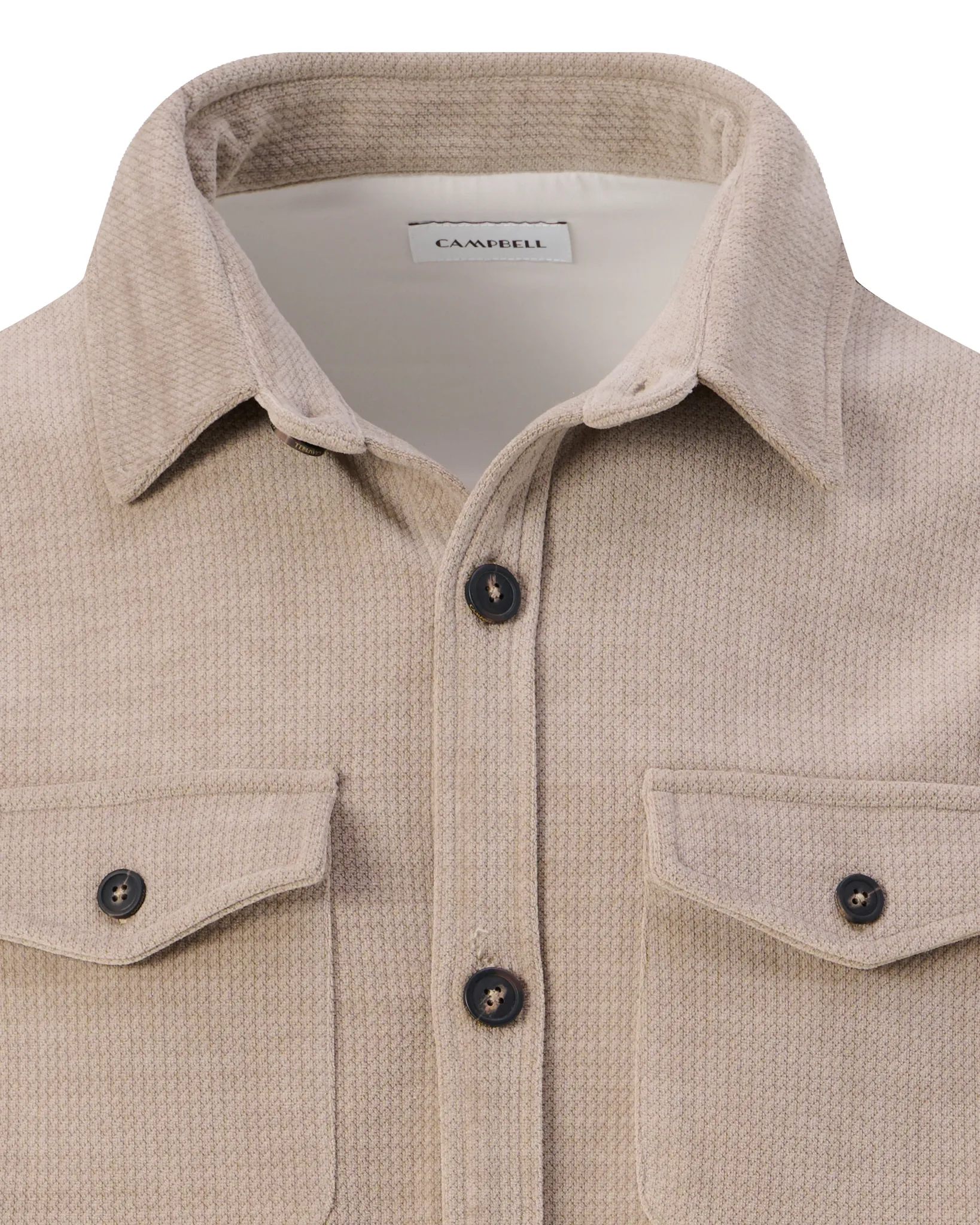 Campbell Overshirt Peter Simply Taupe  107588-003-XL