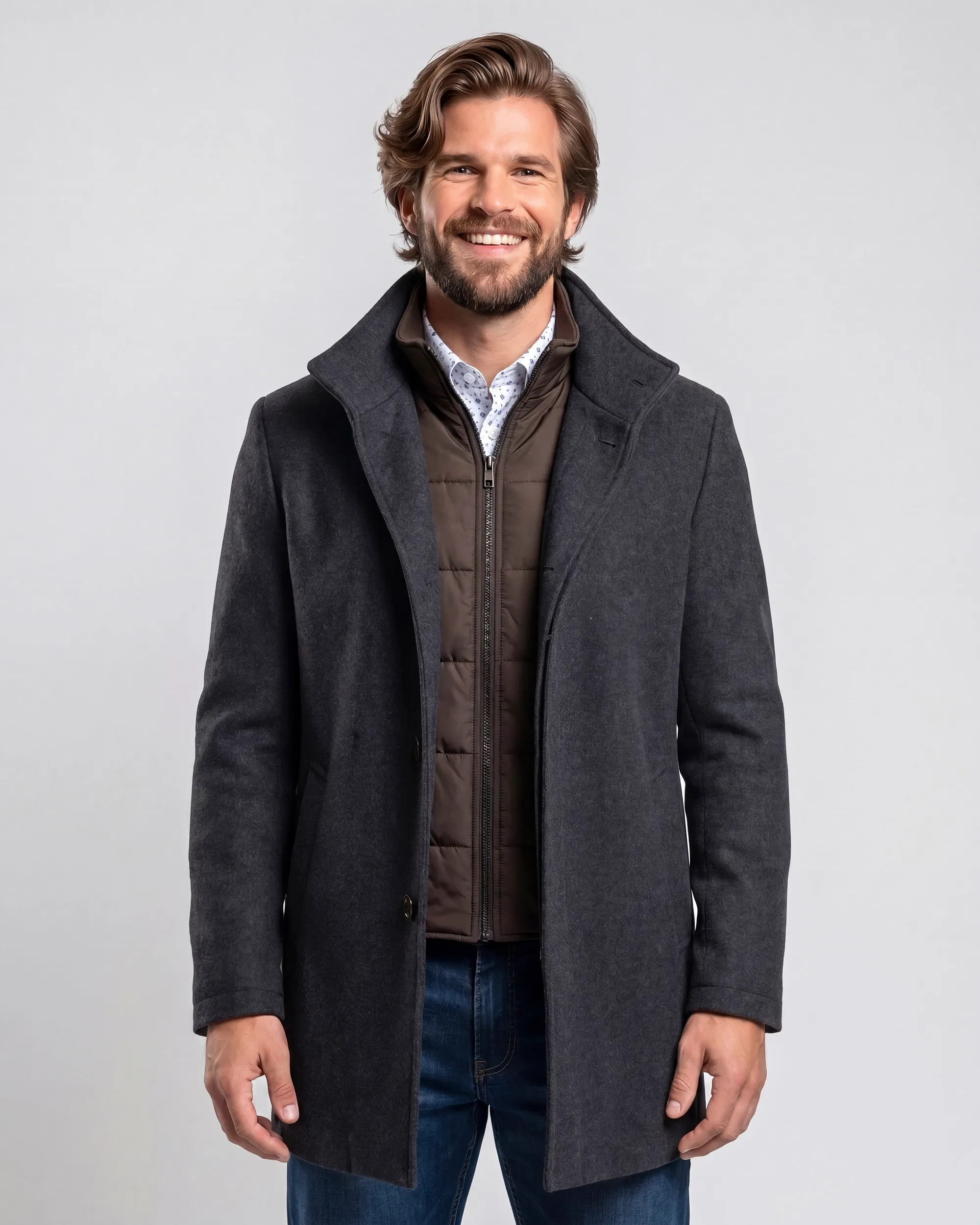 Campbell Manteljas Miller Grey melange 107593-001-L