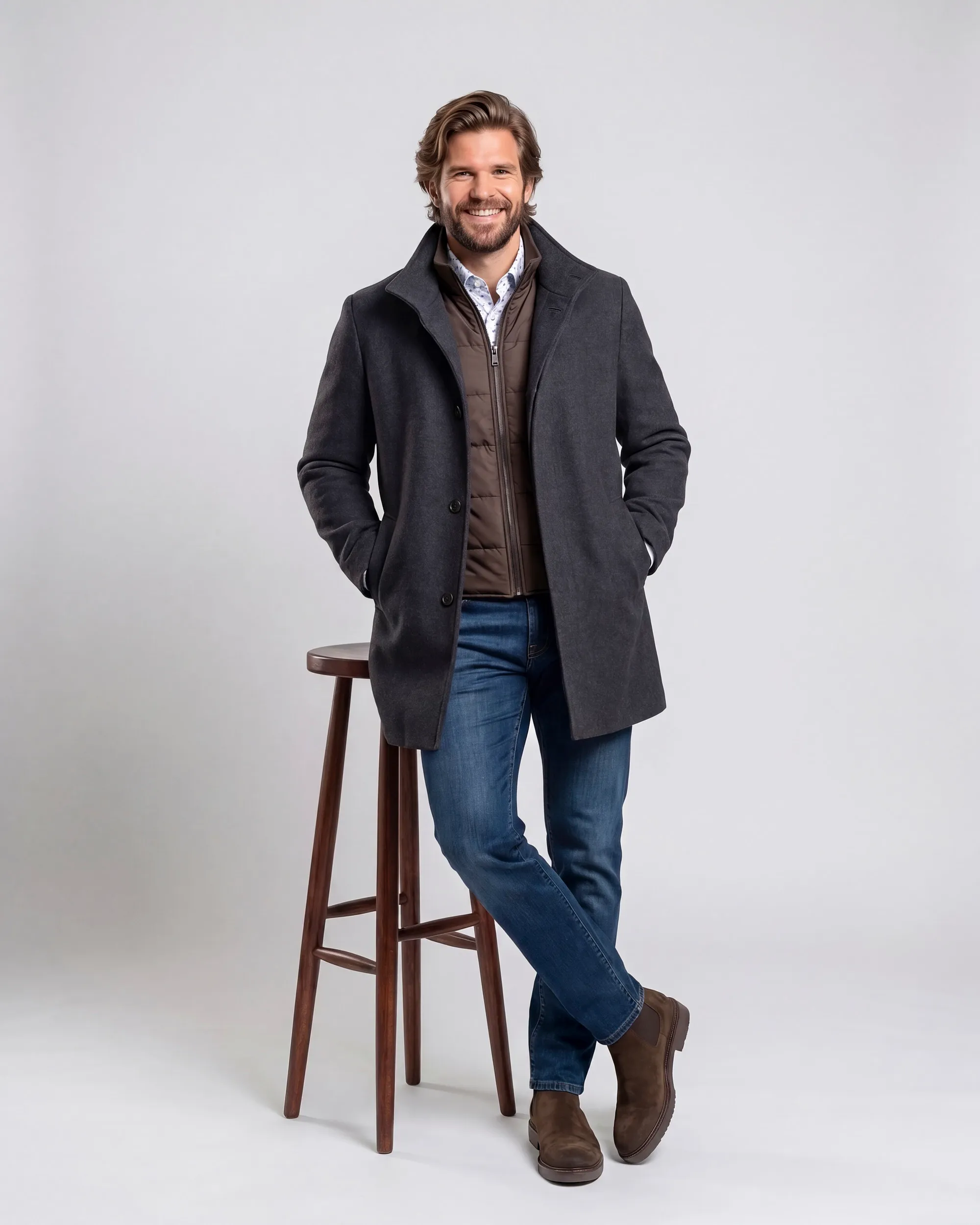 Campbell Manteljas Miller Grey melange 107593-001-L