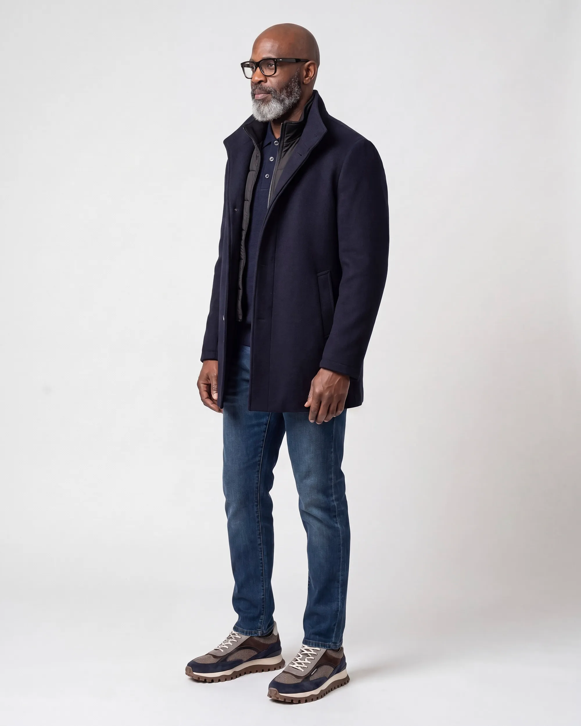 Campbell Manteljas Miller Navy melange 107593-002-L