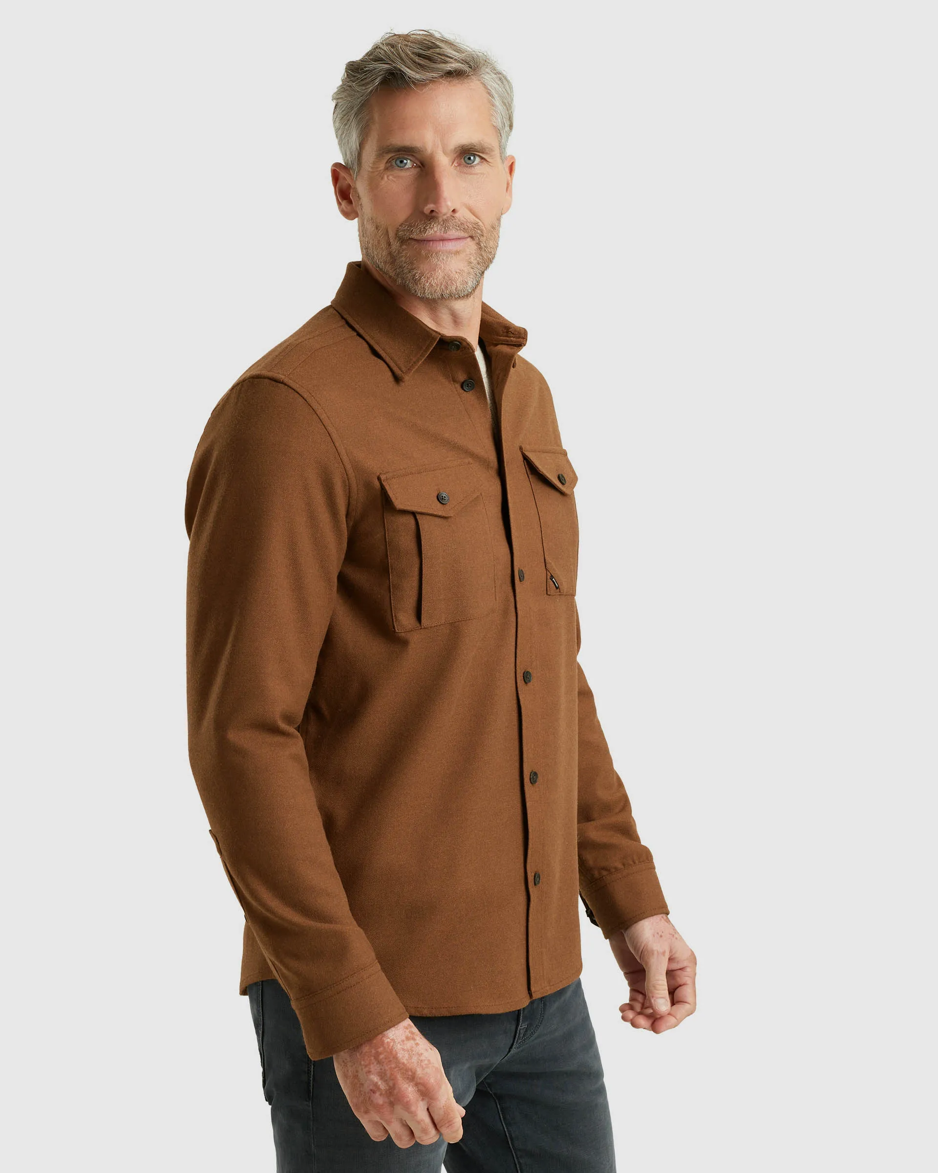 Vanguard Casual Overhemd LM Bruin 107603-001-M