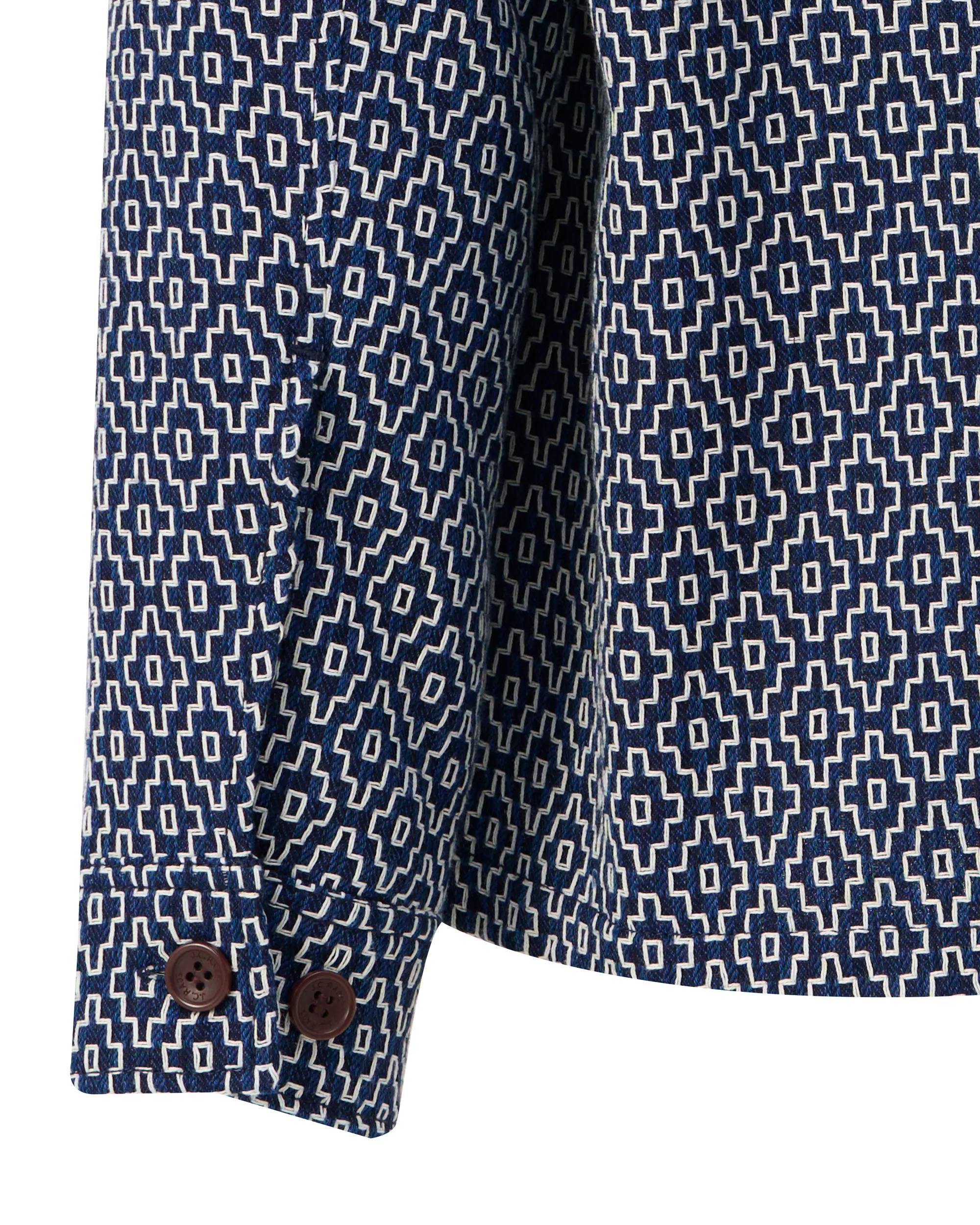 J.C. RAGS Rylee Jacquard Overshirt Sky Captain dessin 107629-001-L