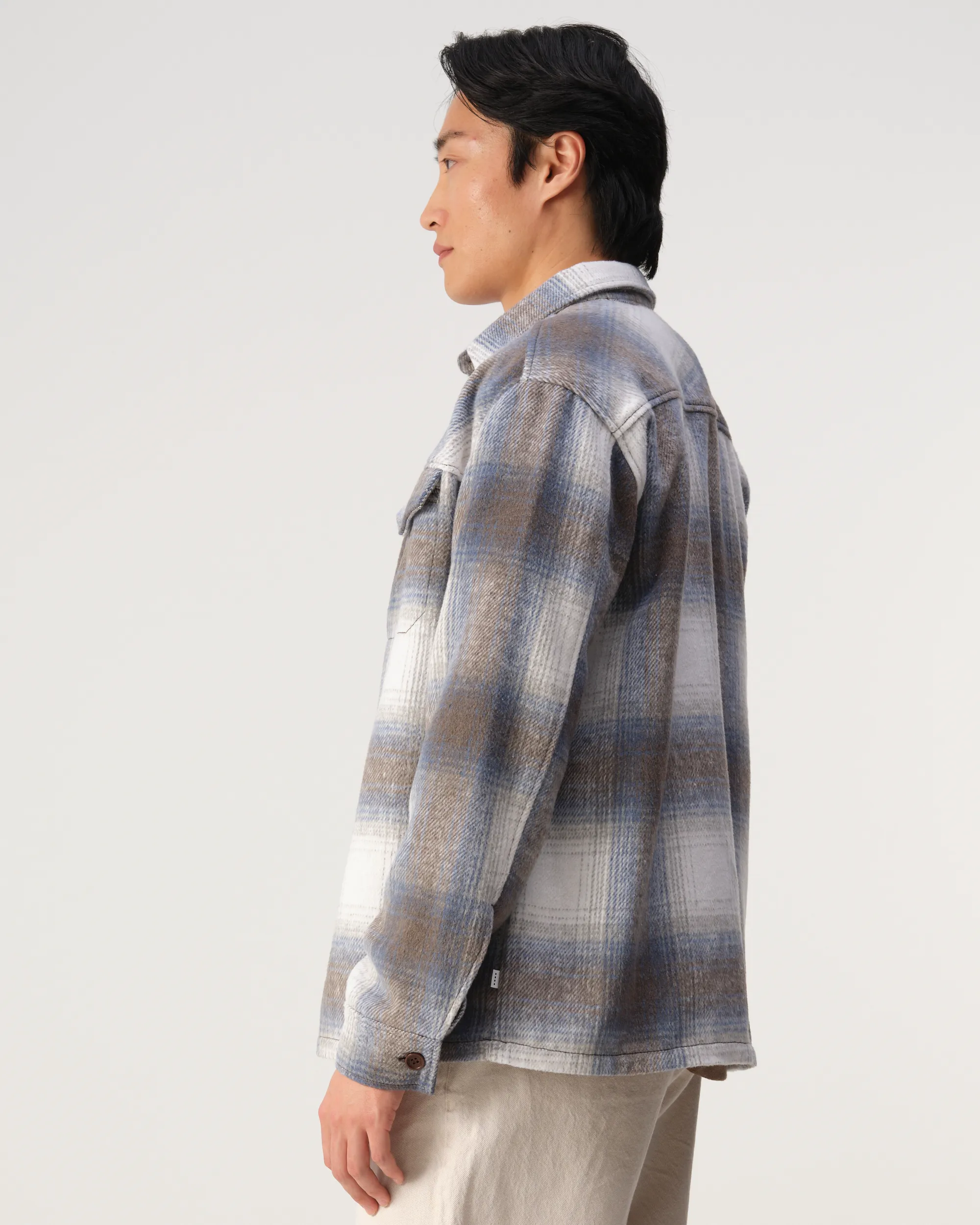 J.C. RAGS Rylee Check Overshirt Plum Kitten Grey big check 107630-001-L