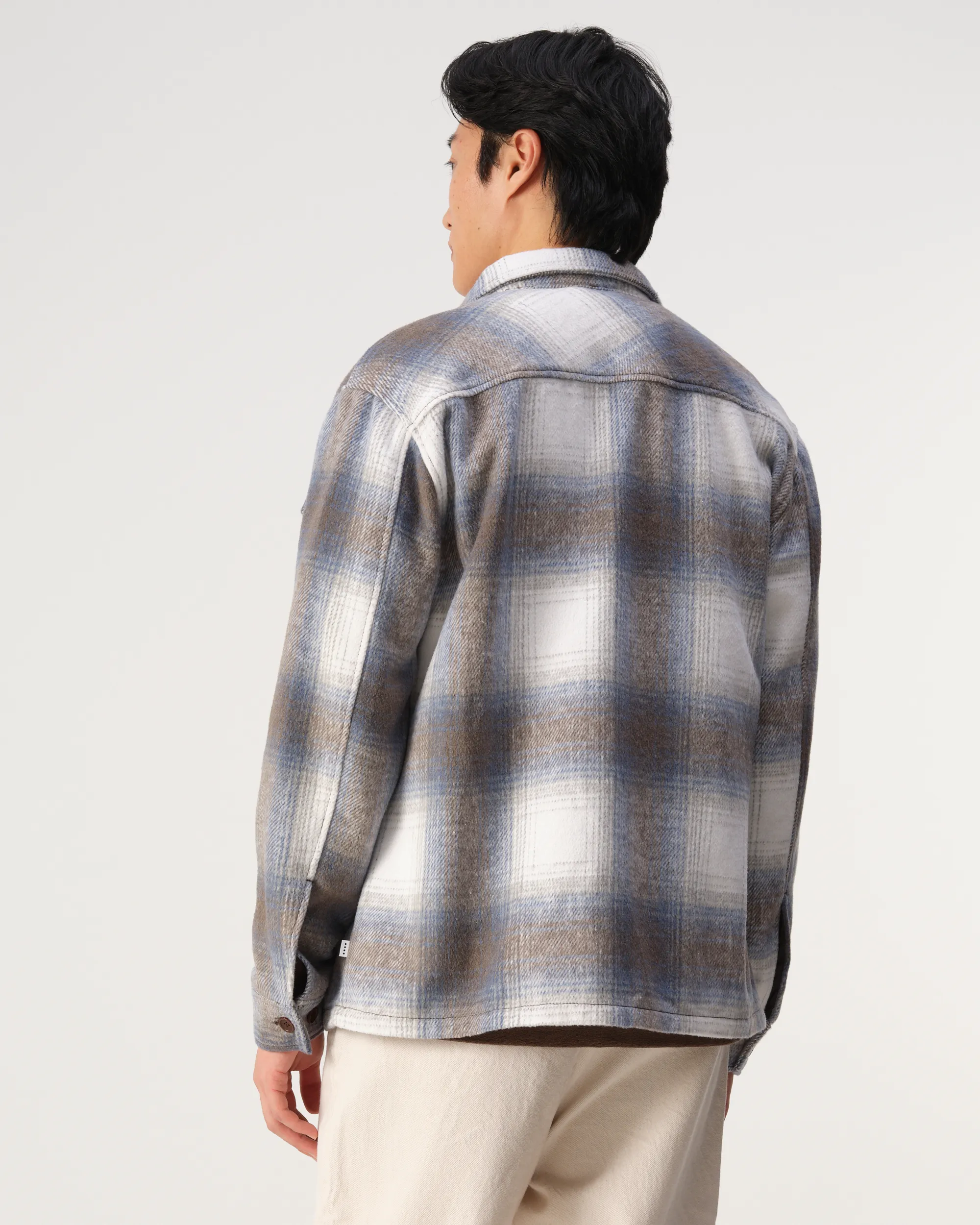J.C. RAGS Rylee Check Overshirt Plum Kitten Grey big check 107630-001-L