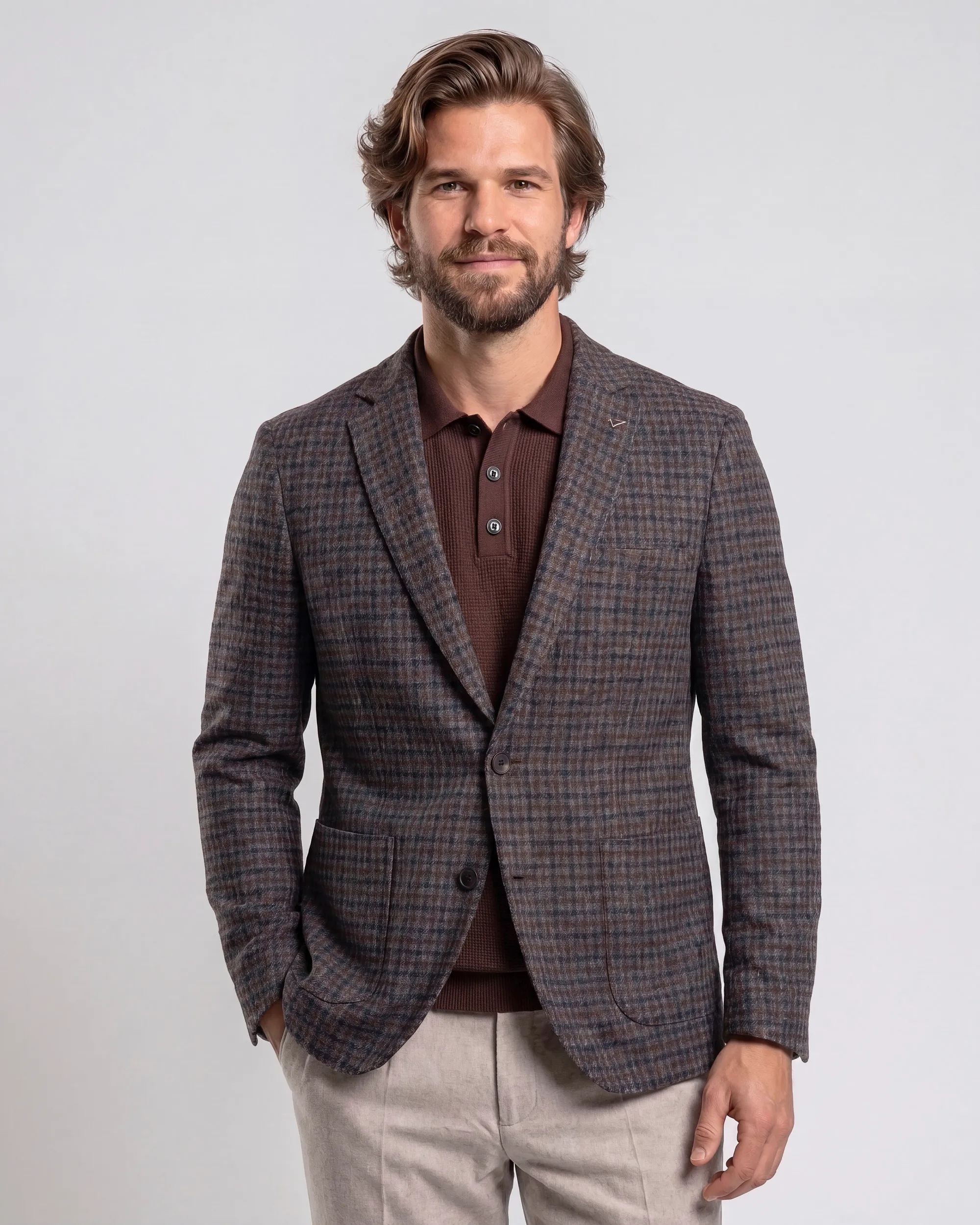 Campbell Colbert Templer Medieval Blue small check 107634-002-48