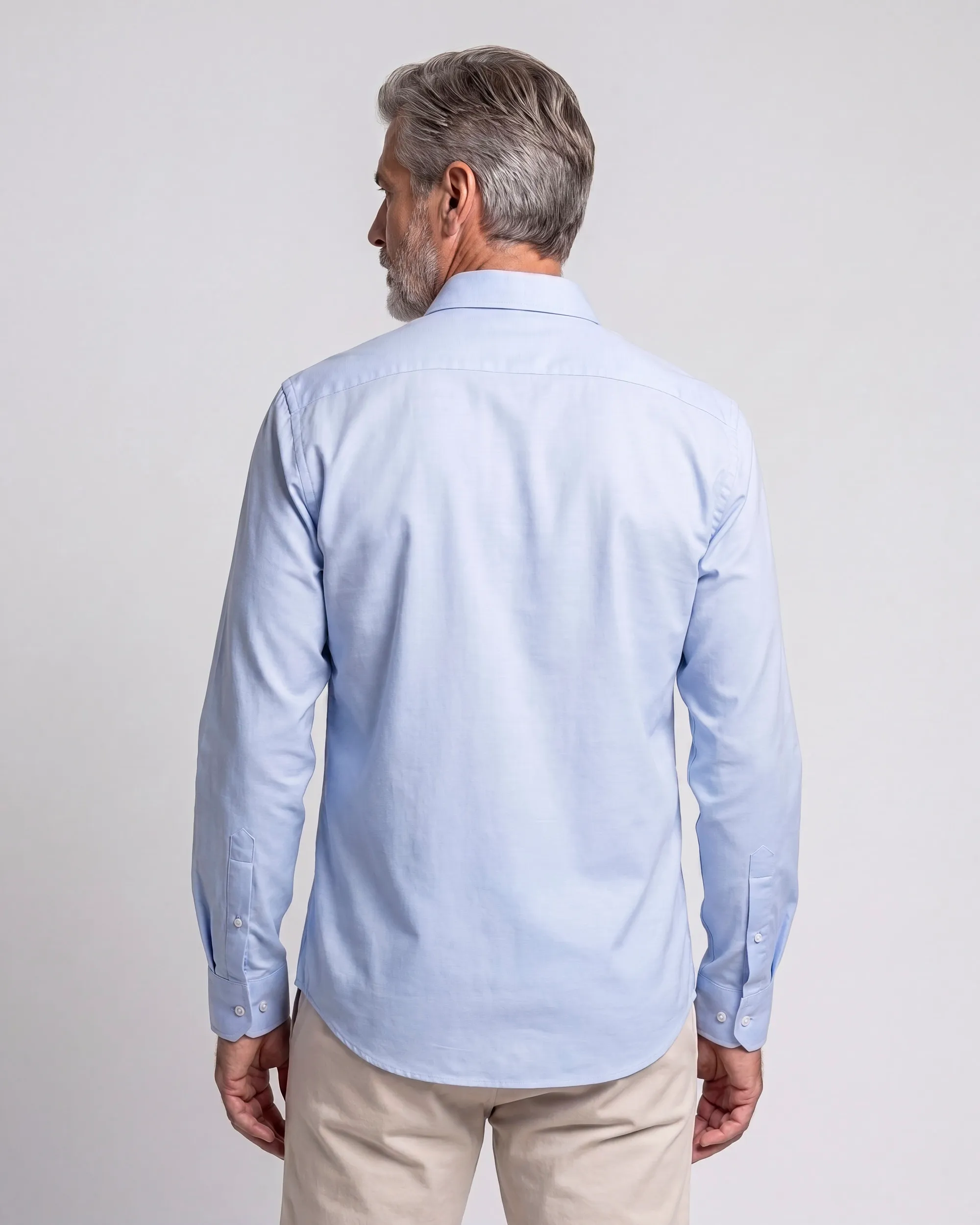 Campbell Casual Overhemd LM Chambray Blue 107638-002-L