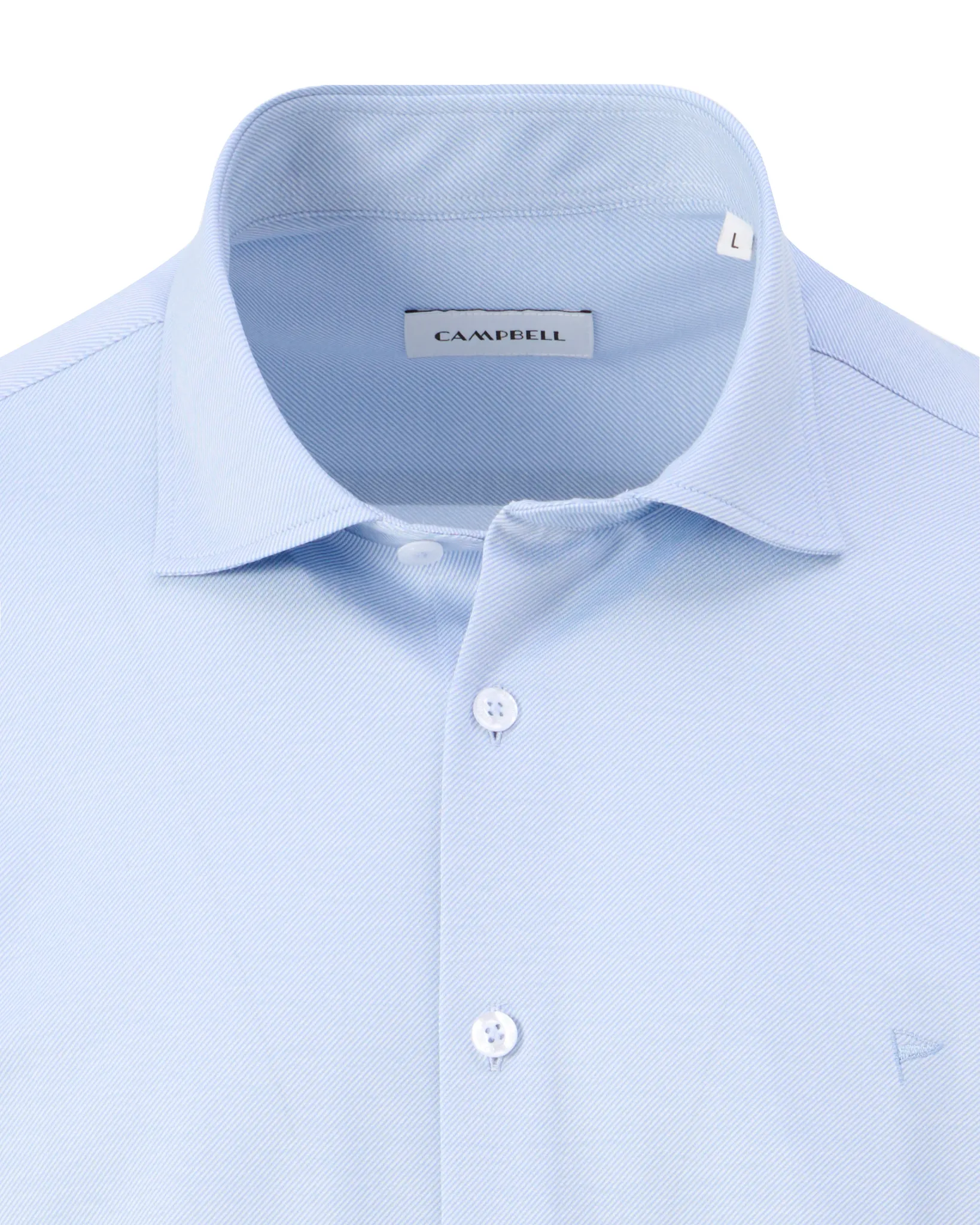 Campbell Casual Overhemd LM Chambray Blue 107638-002-L