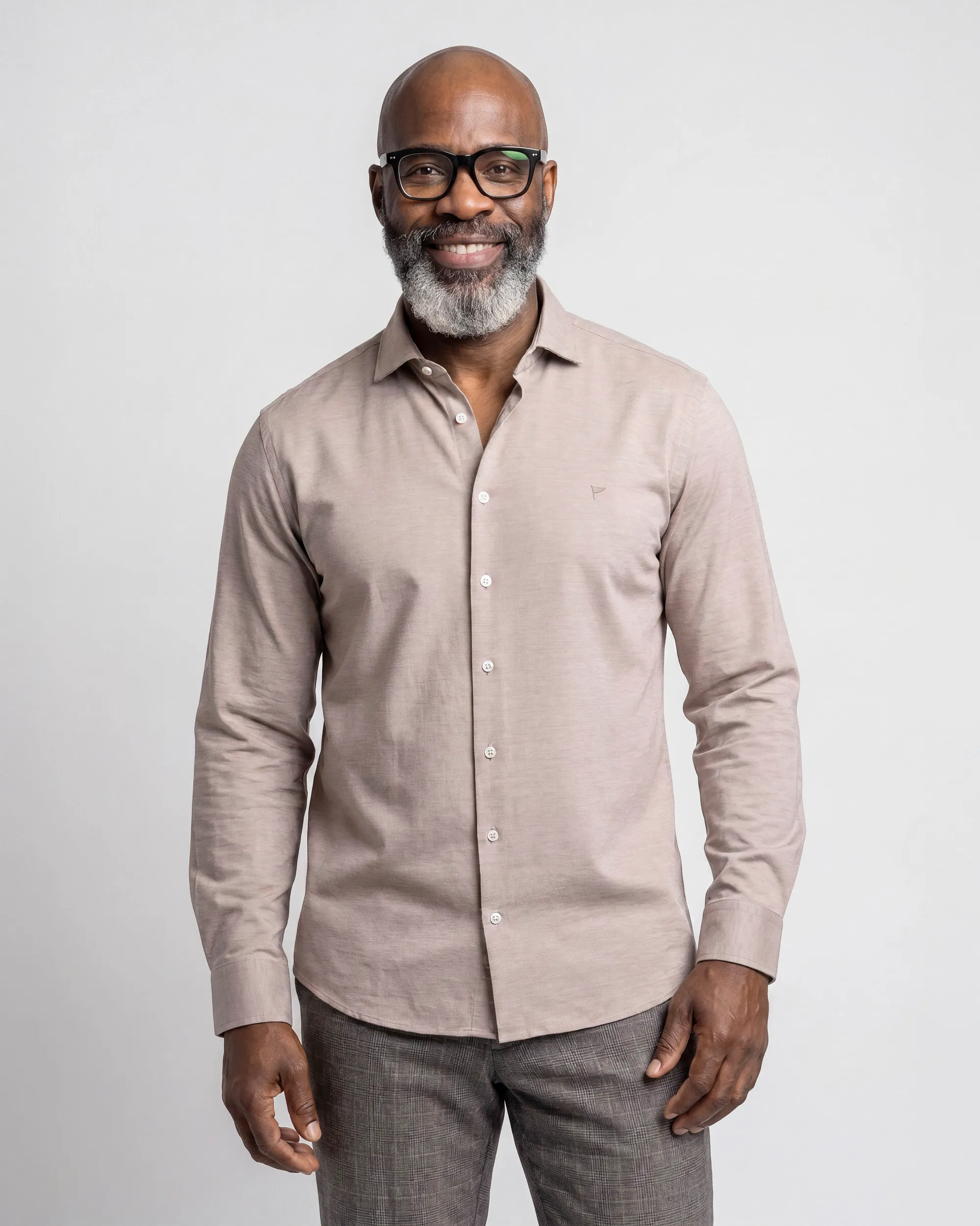Campbell Casual Overhemd LM Coffee Bean brown 107638-003-L