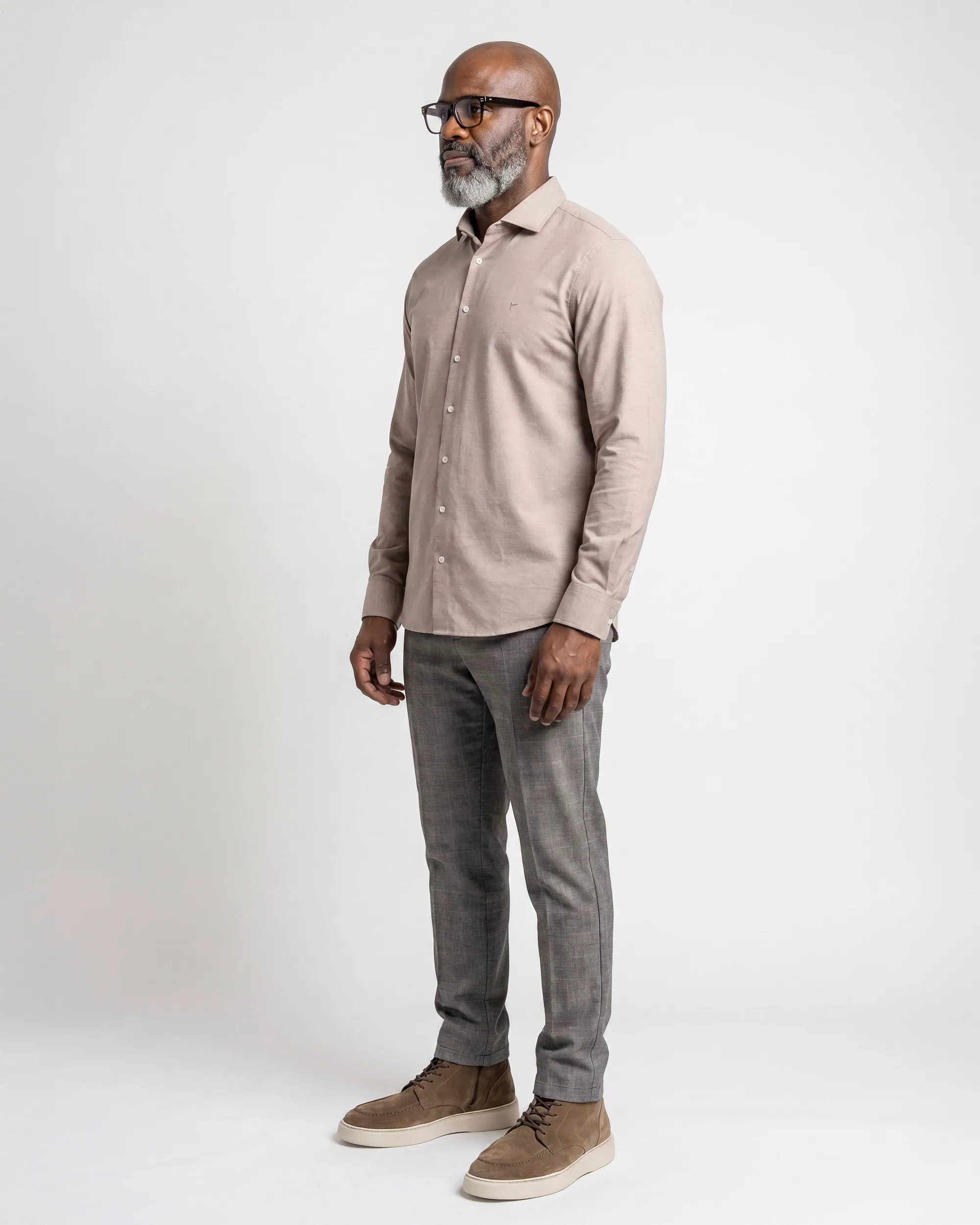 Campbell Casual Overhemd LM Coffee Bean brown 107638-003-L