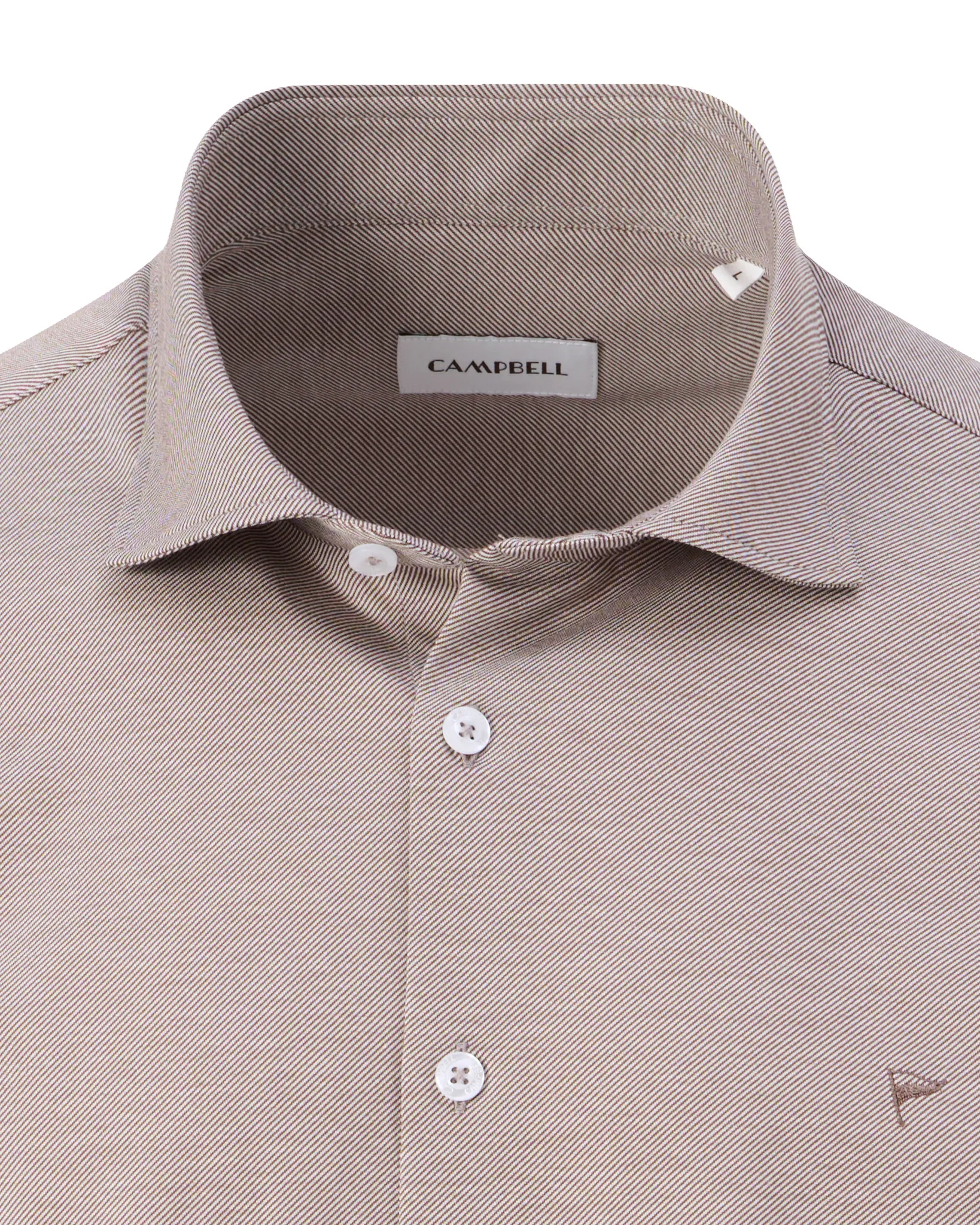 Campbell Casual Overhemd LM Coffee Bean brown 107638-003-L