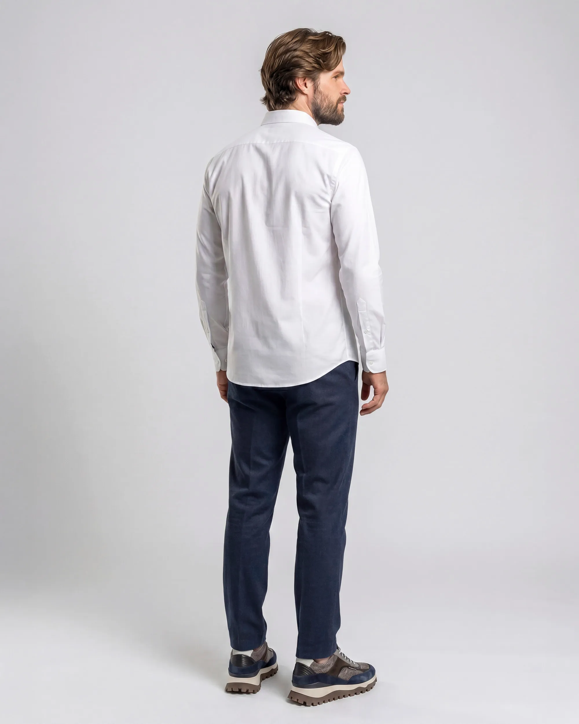 Campbell Casual Overhemd LM WHITE 107638-006-L