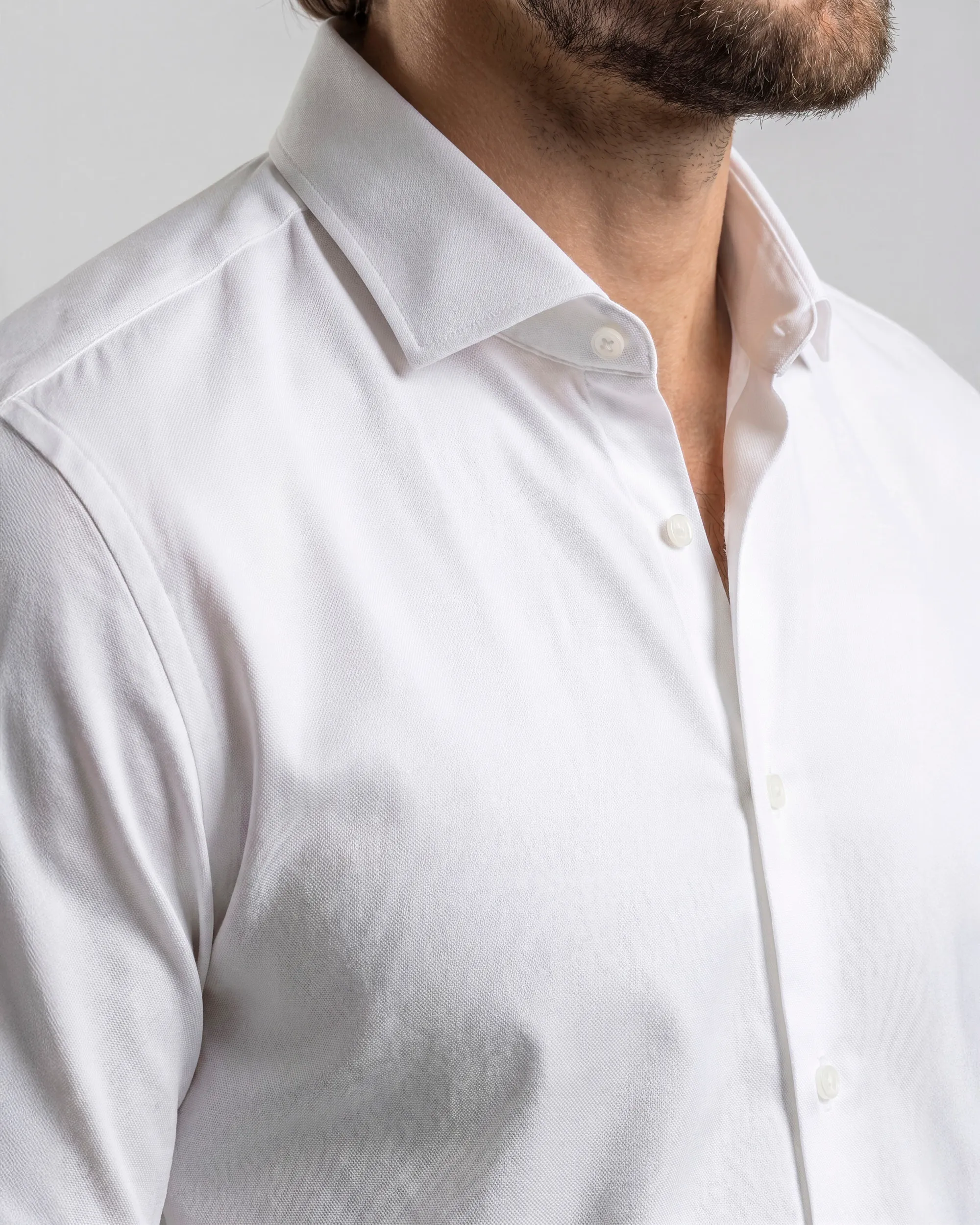 Campbell Casual Overhemd LM WHITE 107638-006-L