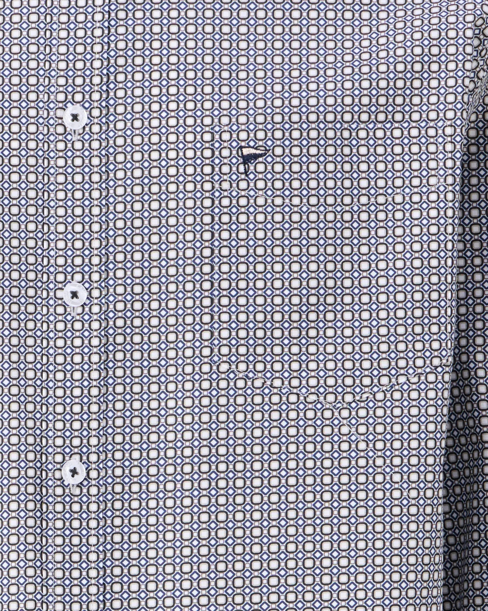 Campbell Casual Overhemd LM Medieval Blue 107640-001-L