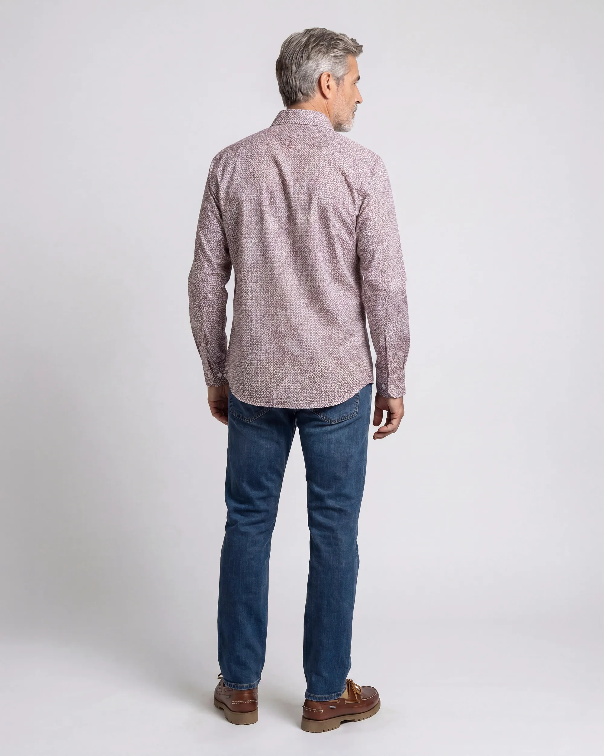 Campbell Casual Overhemd LM Sequoia brown 107640-002-L
