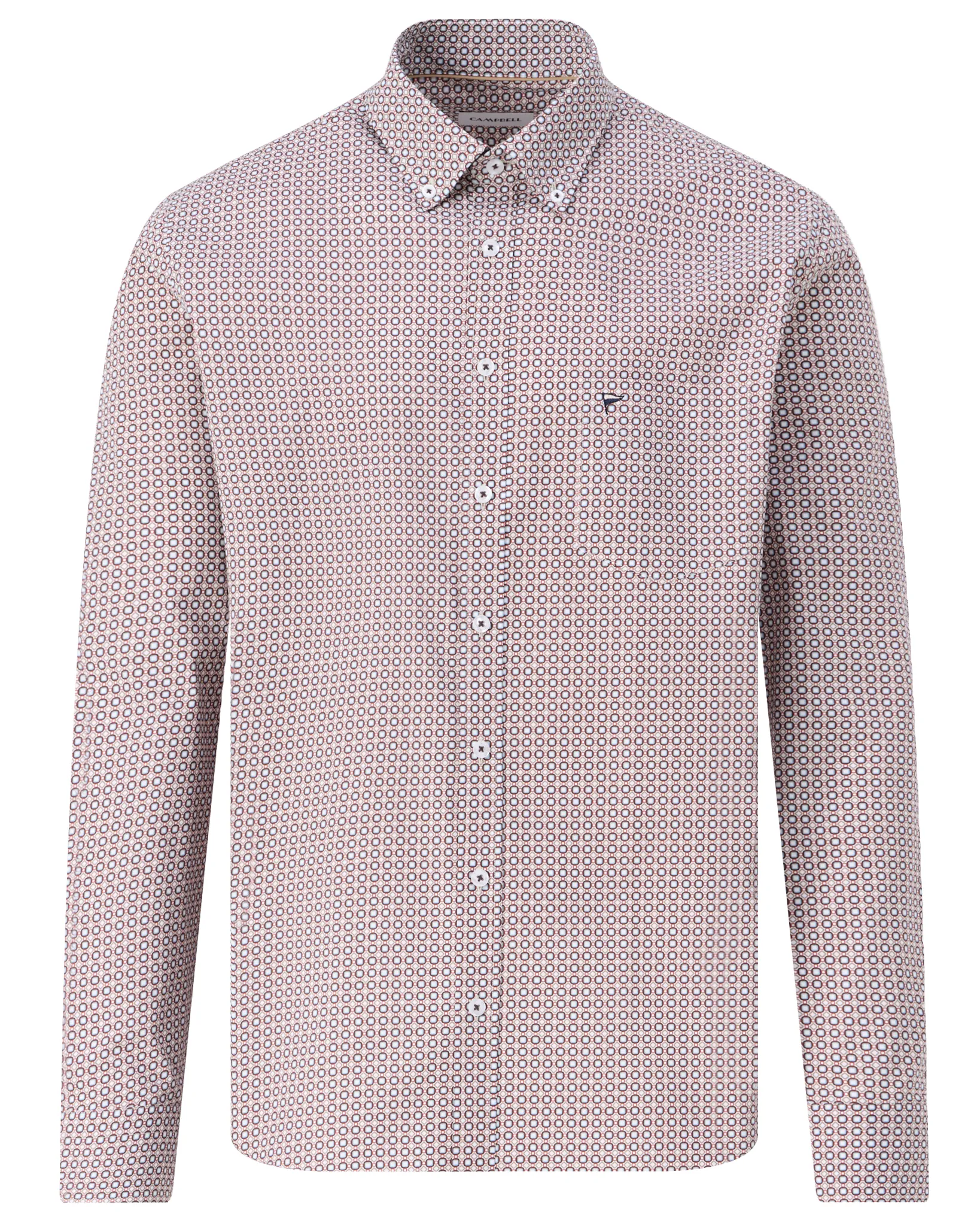 Campbell Casual Overhemd LM Sequoia brown 107640-002-L