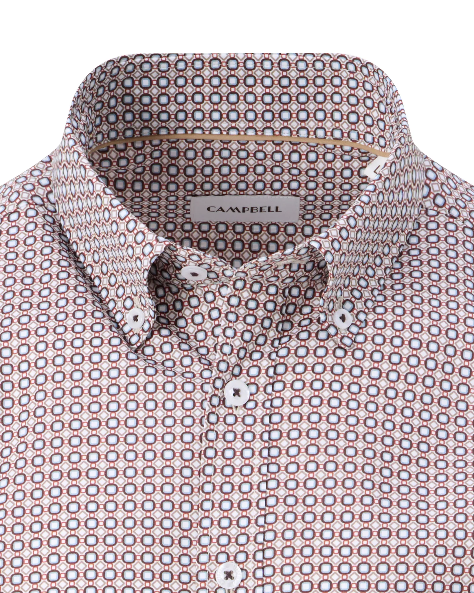 Campbell Casual Overhemd LM Sequoia brown 107640-002-L