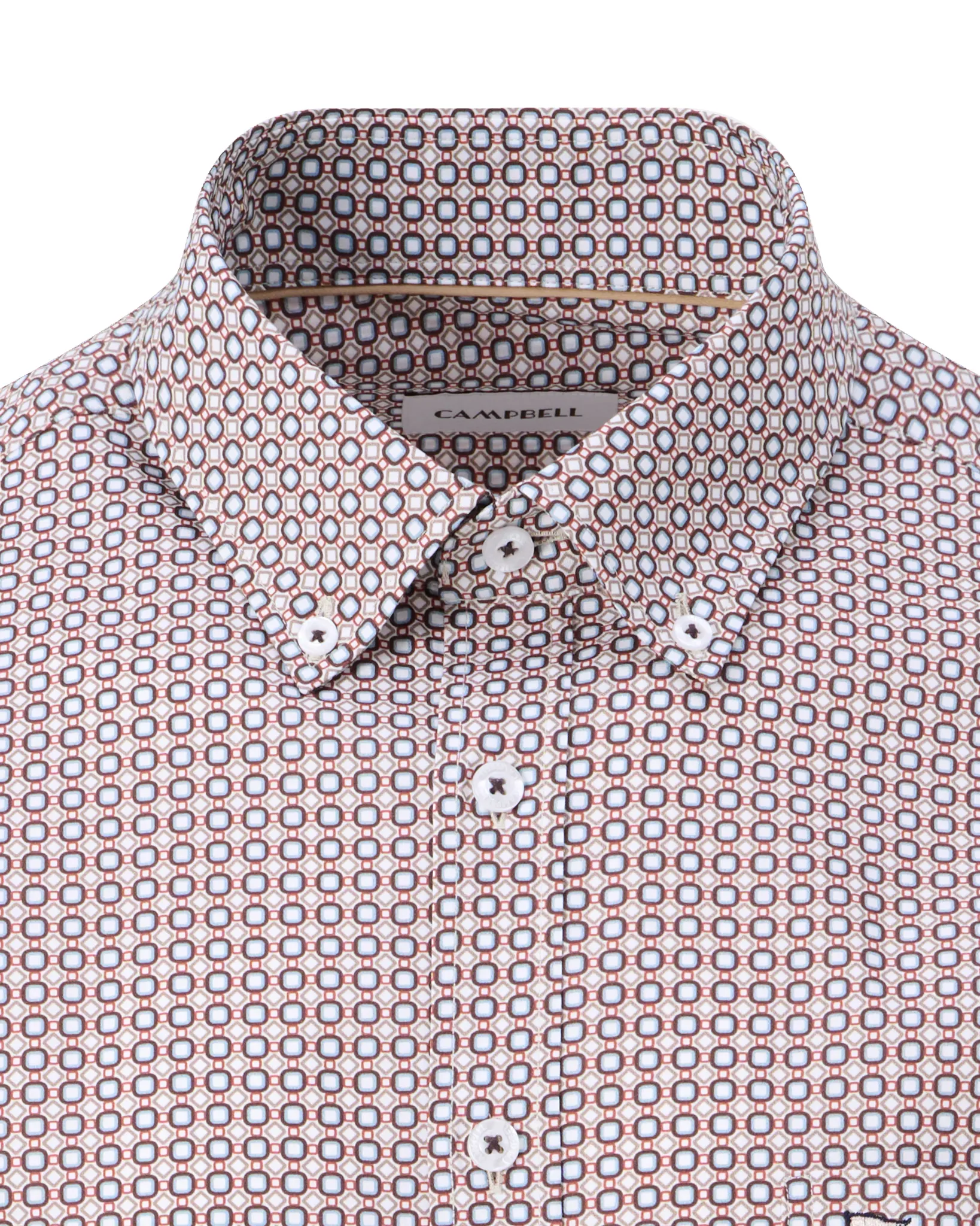 Campbell Casual Overhemd LM Sequoia brown 107640-002-L