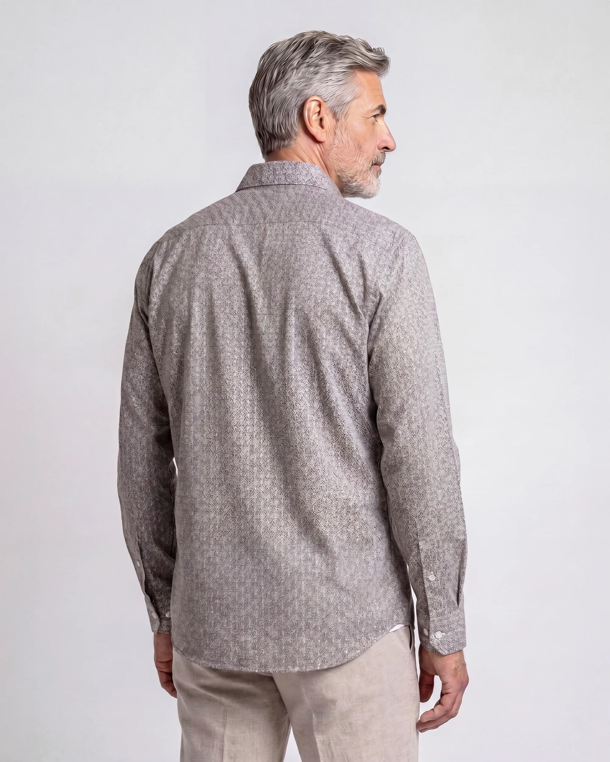 Campbell Casual Overhemd LM Fallen Rock brown 107641-001-L