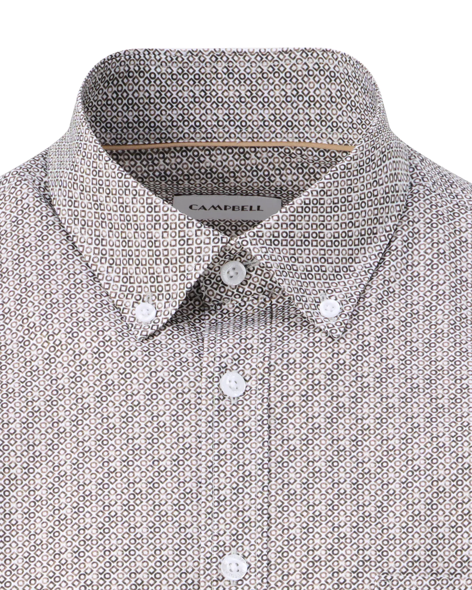 Campbell Casual Overhemd LM Fallen Rock brown 107641-001-L