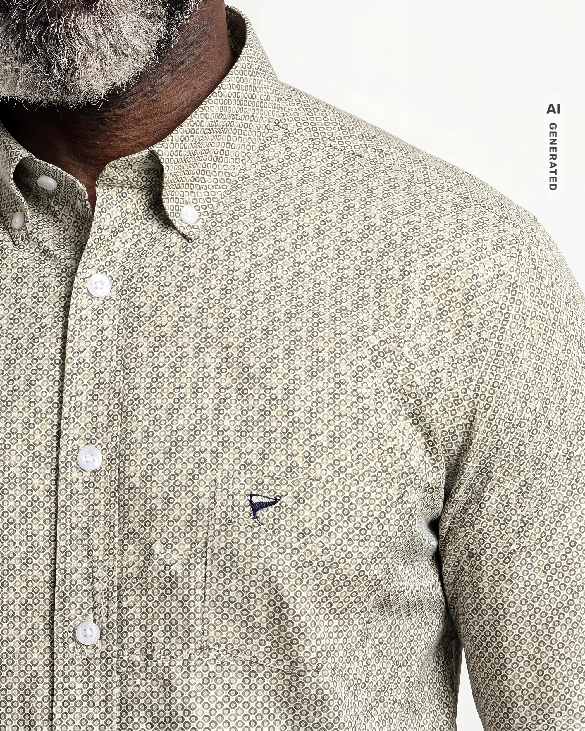 Campbell Casual Overhemd LM Mosstone green 107641-003-L