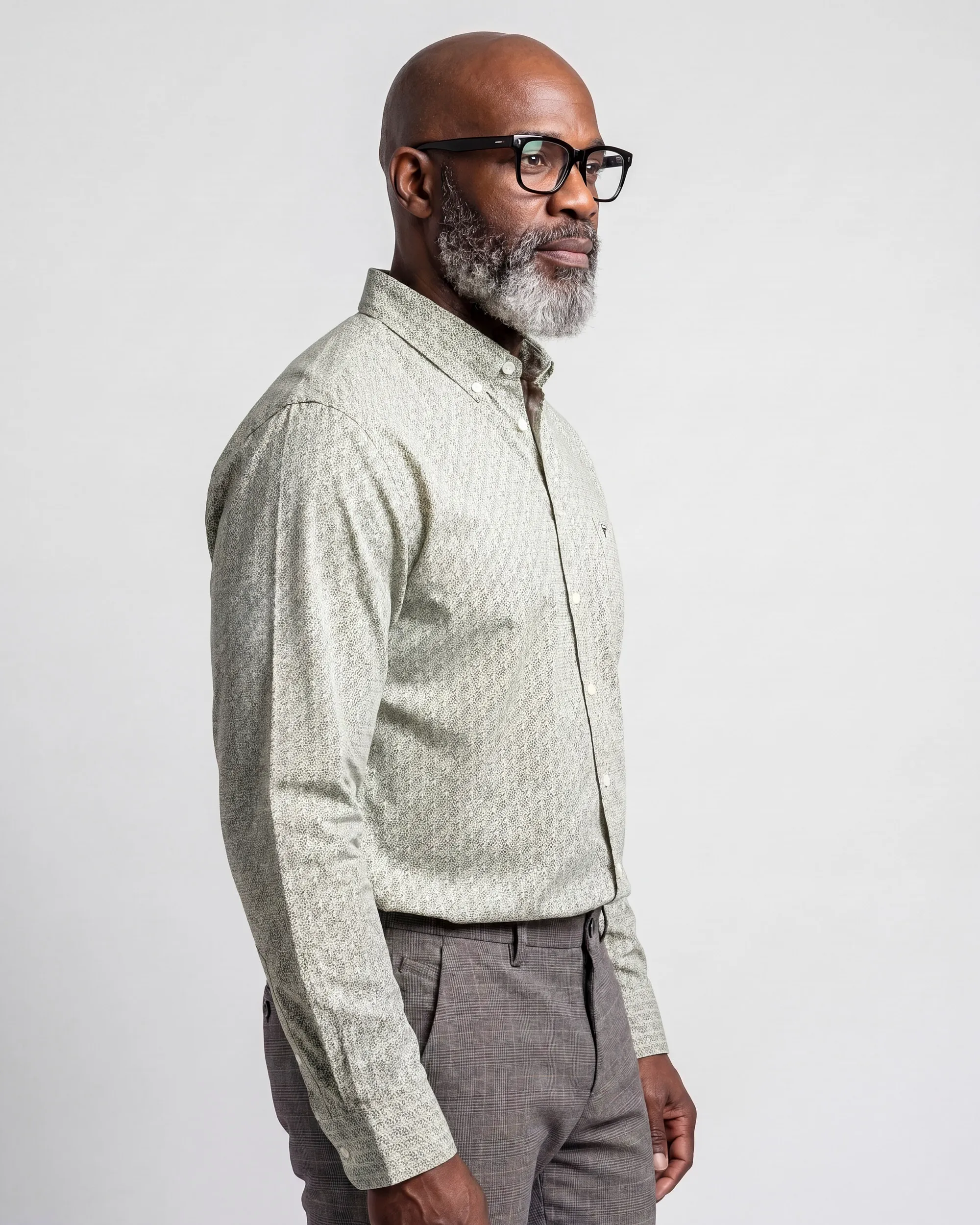 Campbell Casual Overhemd LM Mosstone green 107641-003-L