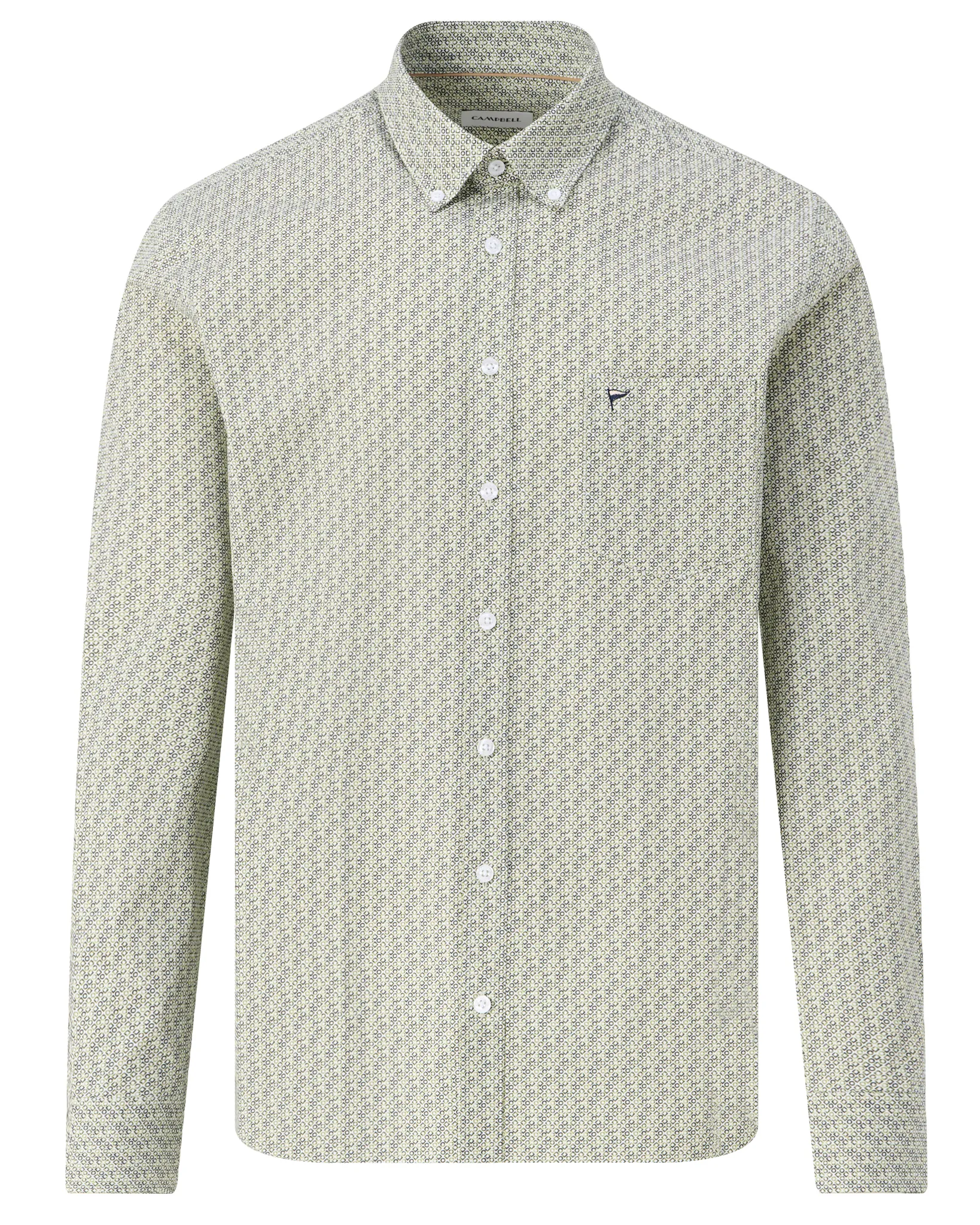 Campbell Casual Overhemd LM Mosstone green 107641-003-L