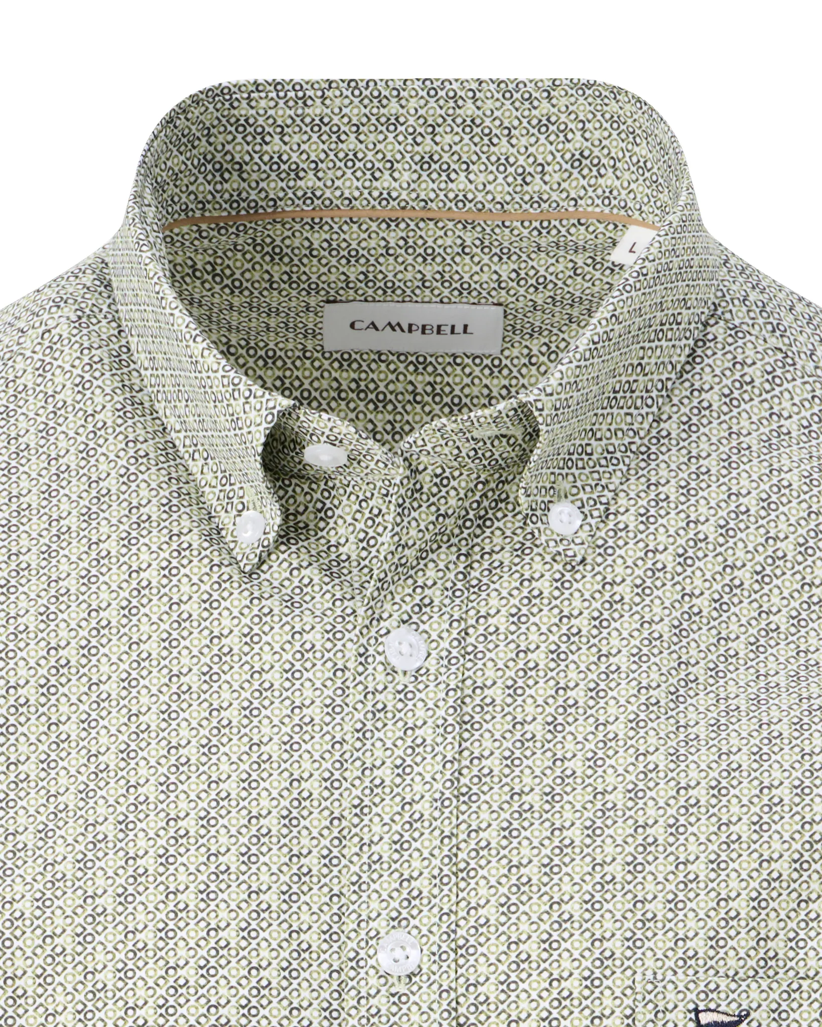 Campbell Casual Overhemd LM Mosstone green 107641-003-L