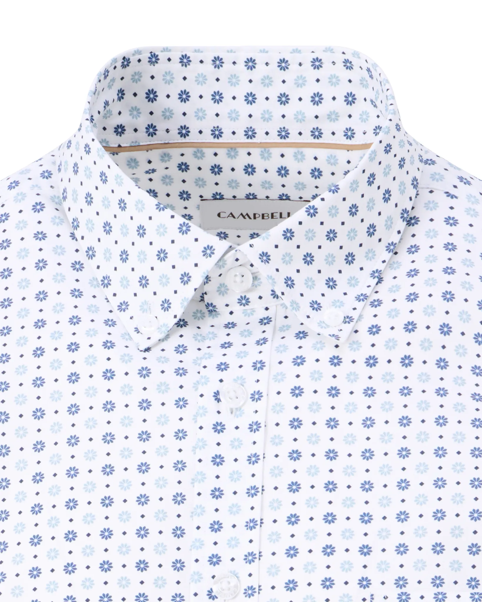Campbell Casual Overhemd LM True Navy 107642-001-L