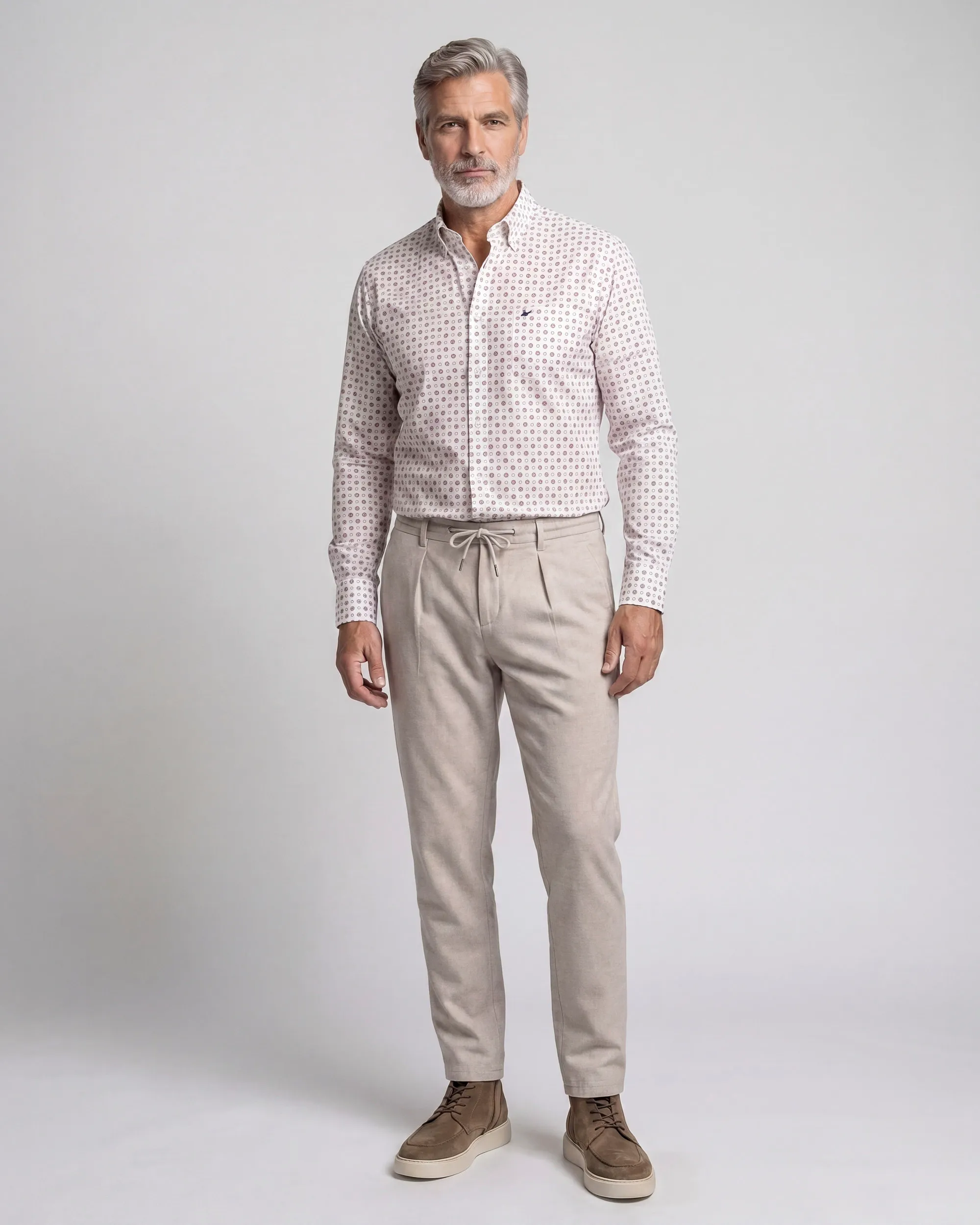 Campbell Casual Overhemd LM Coffee Bean brown 107642-002-L