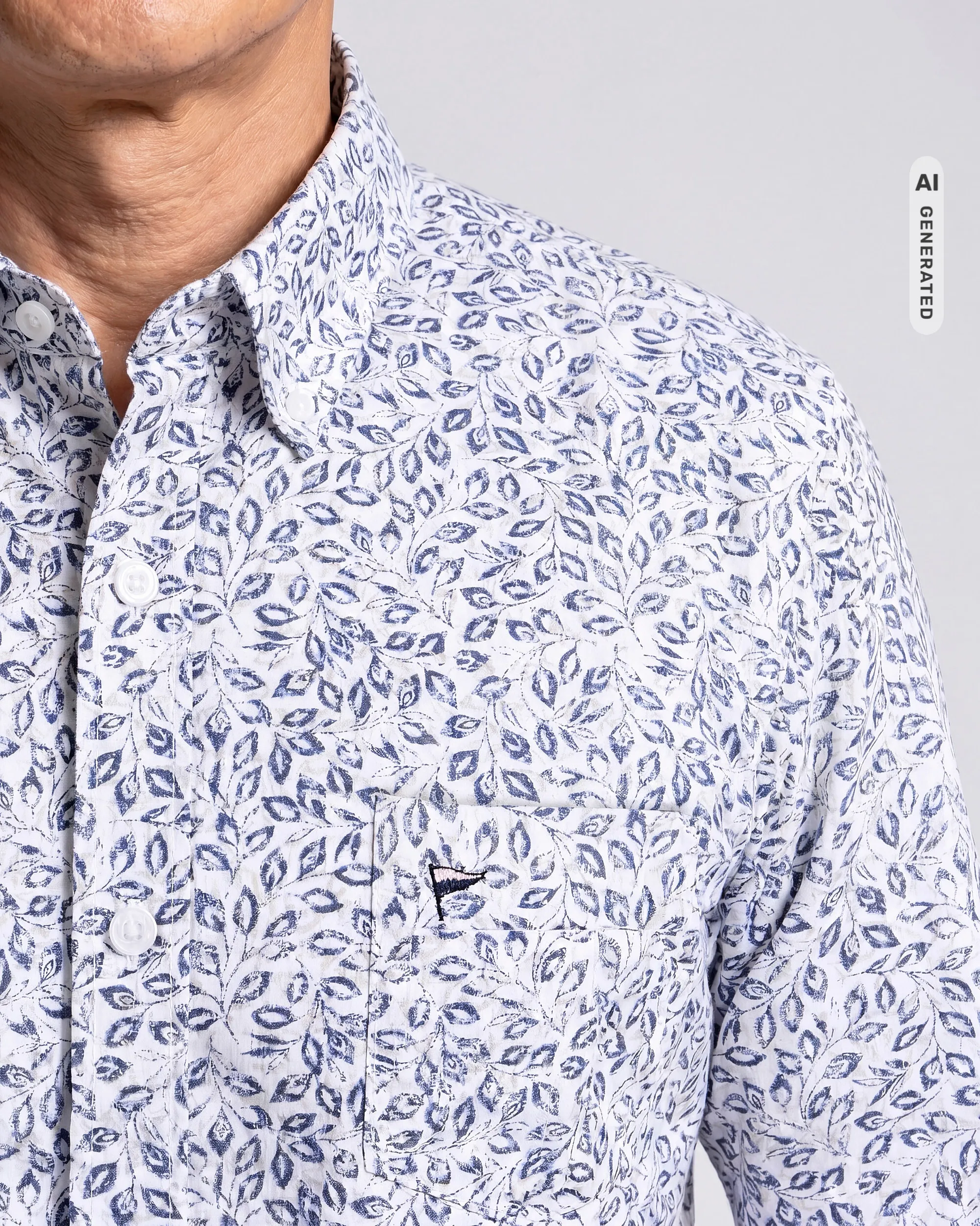 Campbell Casual Overhemd LM Medieval Blue 107644-002-L