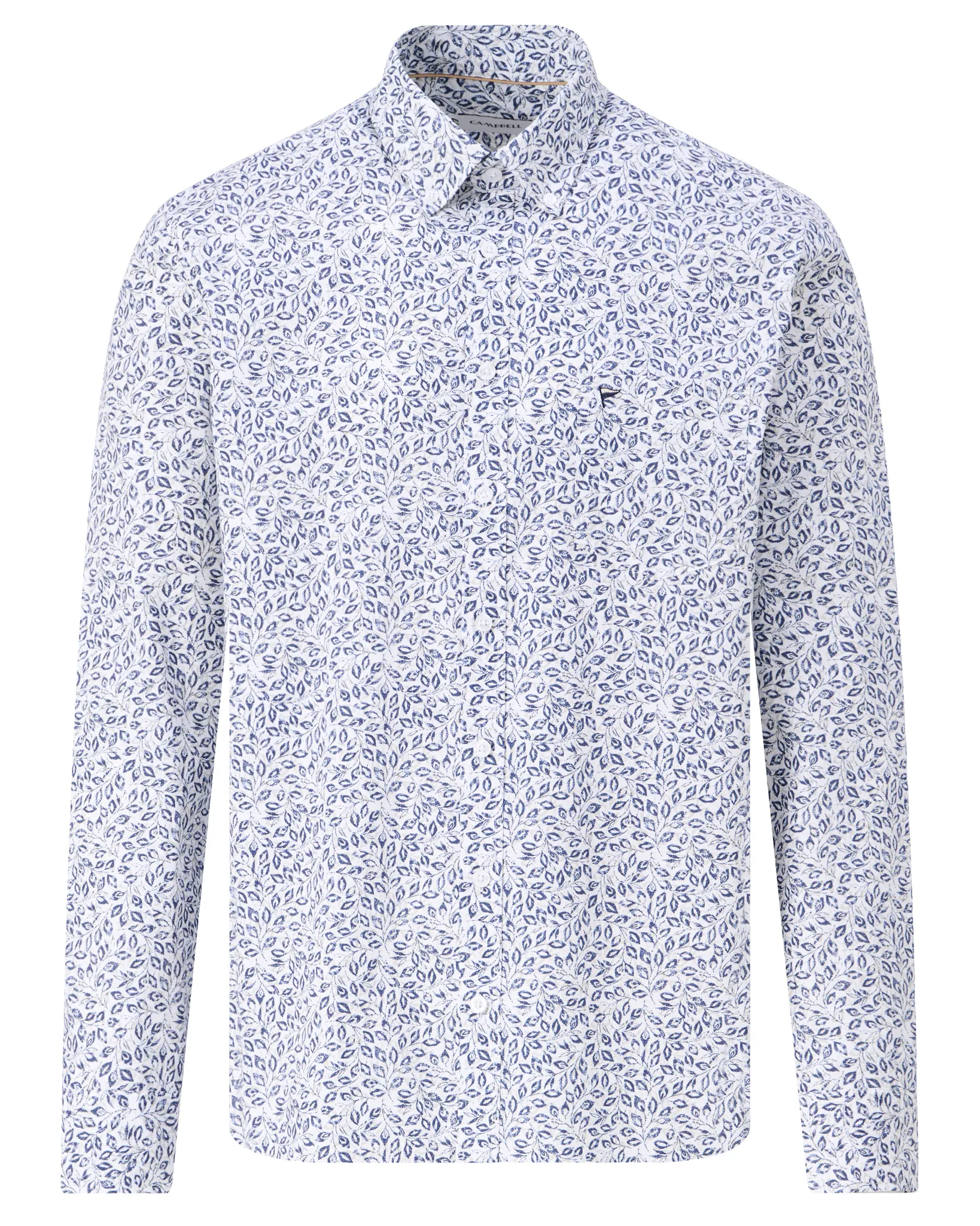 Campbell Casual Overhemd LM Medieval Blue 107644-002-L