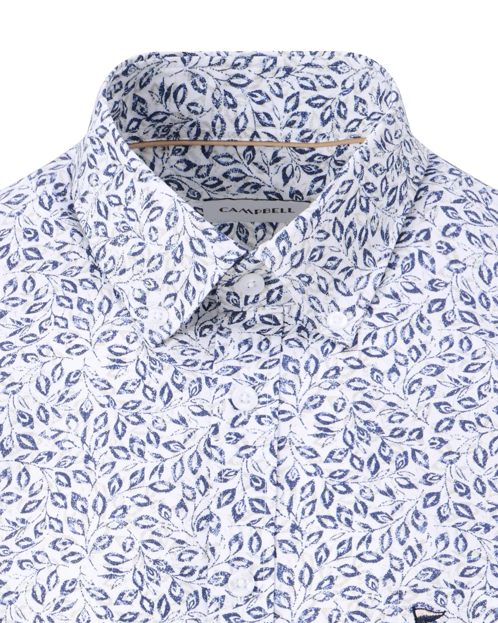 Campbell Casual Overhemd LM Medieval Blue 107644-002-L