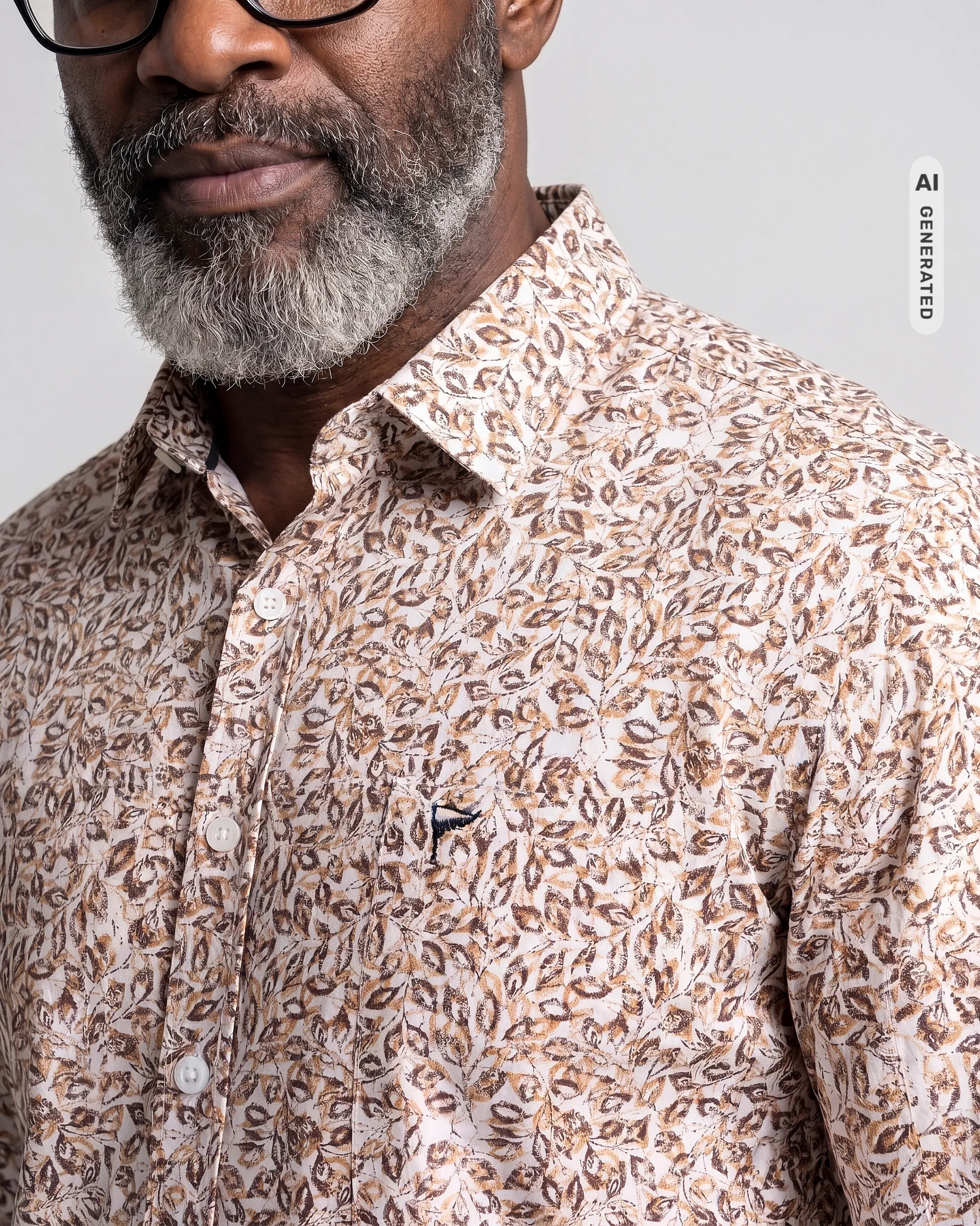Campbell Casual Overhemd LM Coffee Bean brown 107644-003-L
