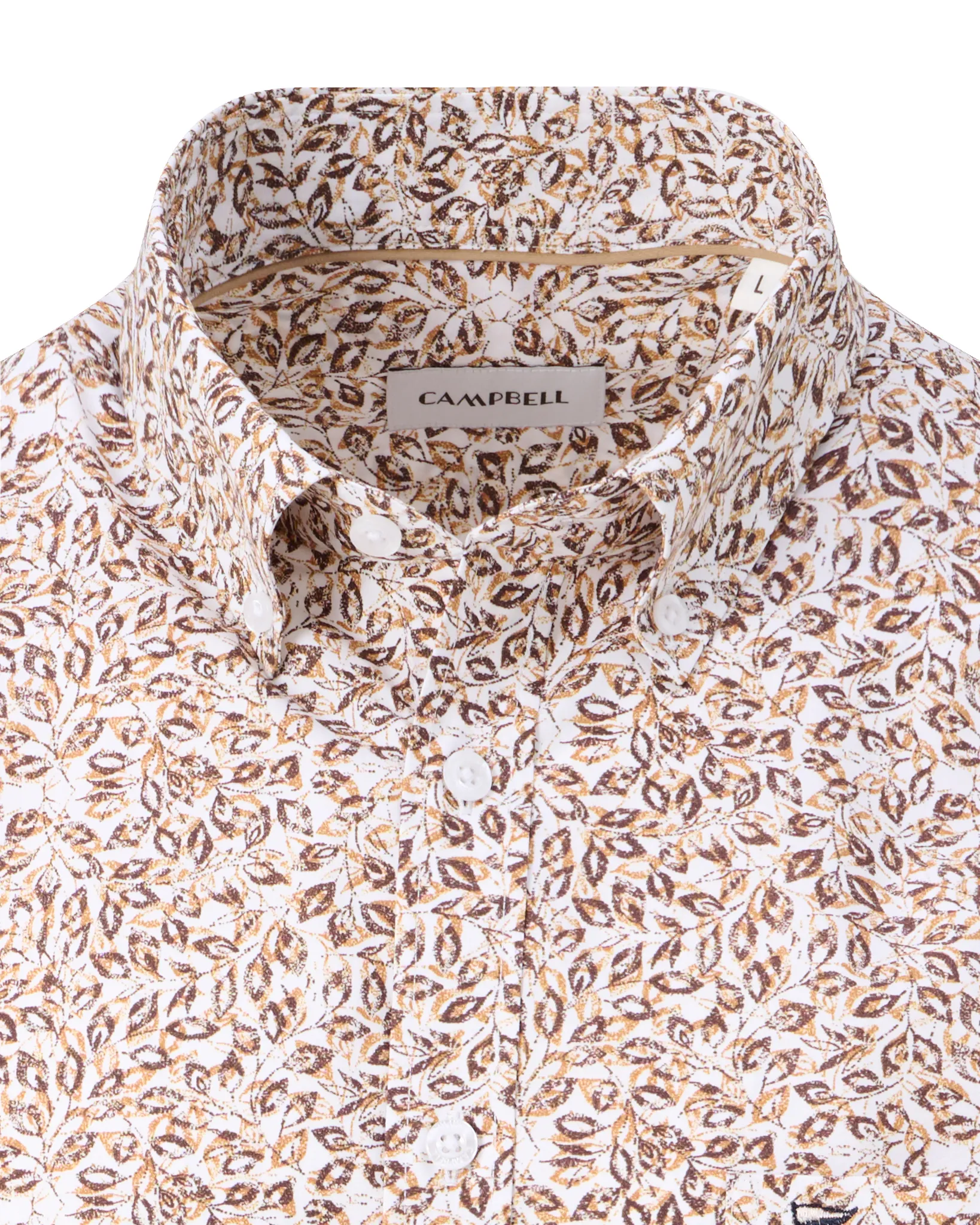 Campbell Casual Overhemd LM Coffee Bean brown 107644-003-L