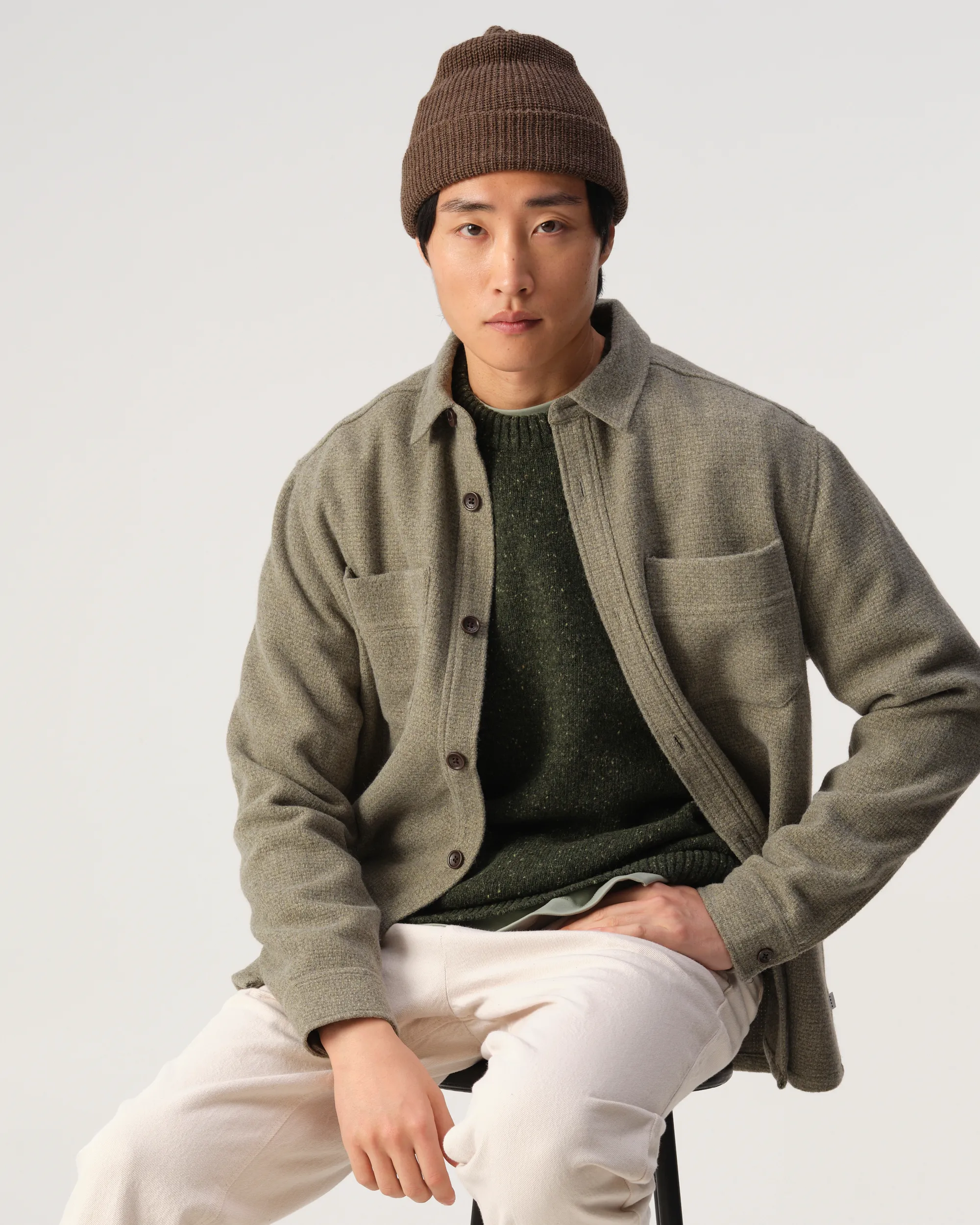 J.C. RAGS Overshirt Olivine green 107646-001-L