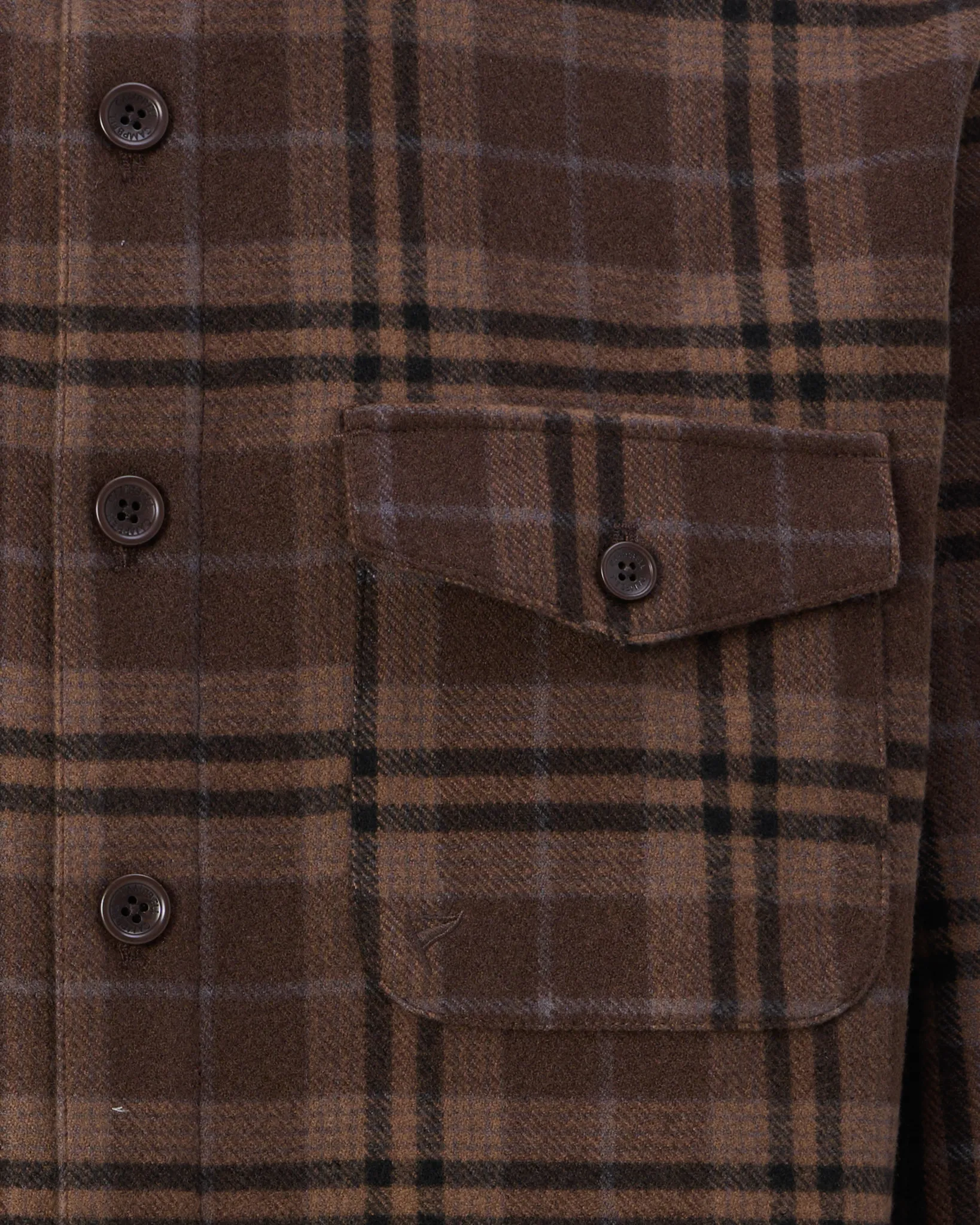 Campbell Overshirt Walker Coffee Bean brown big check 107653-001-L
