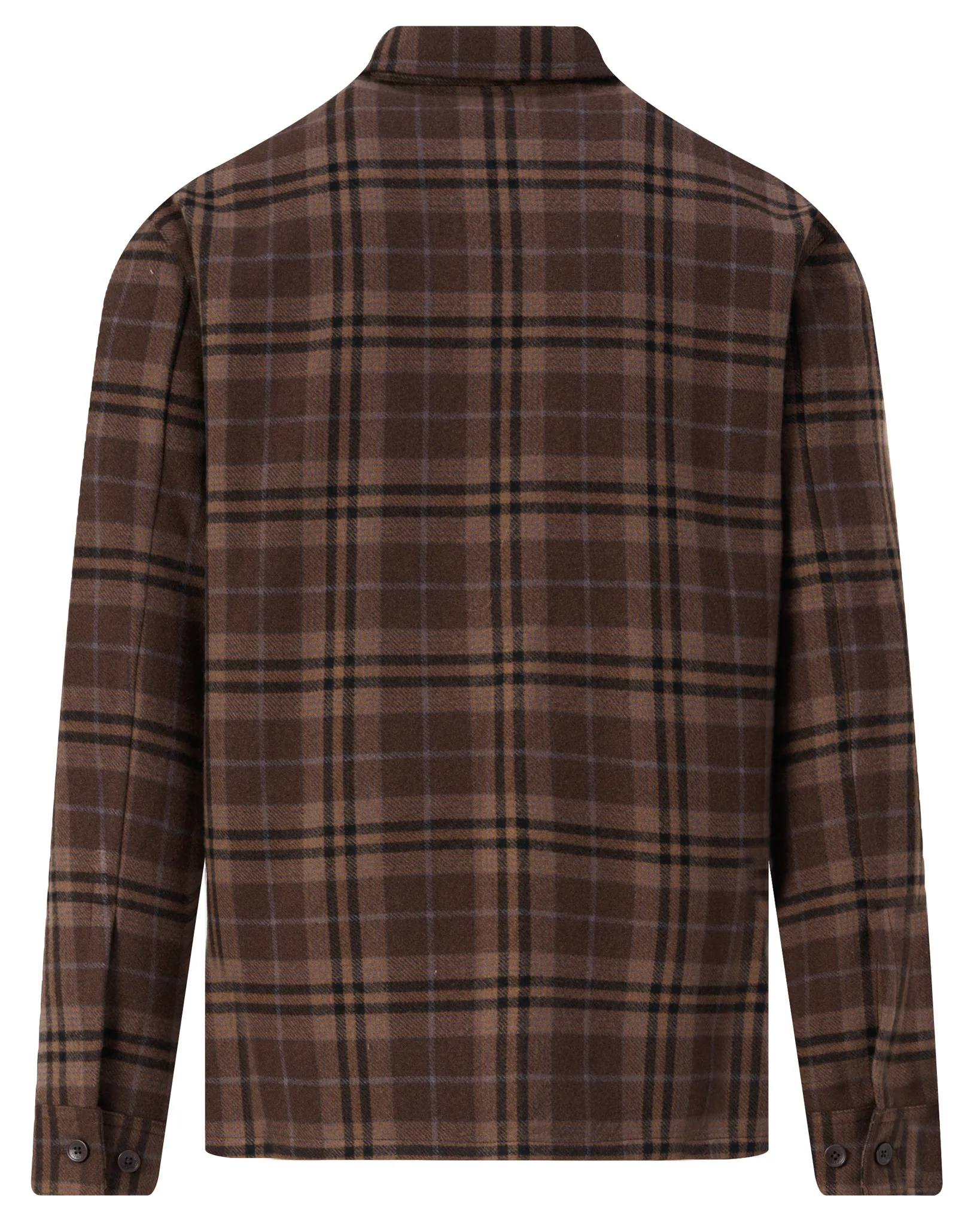 Campbell Overshirt Walker Coffee Bean brown big check 107653-001-L