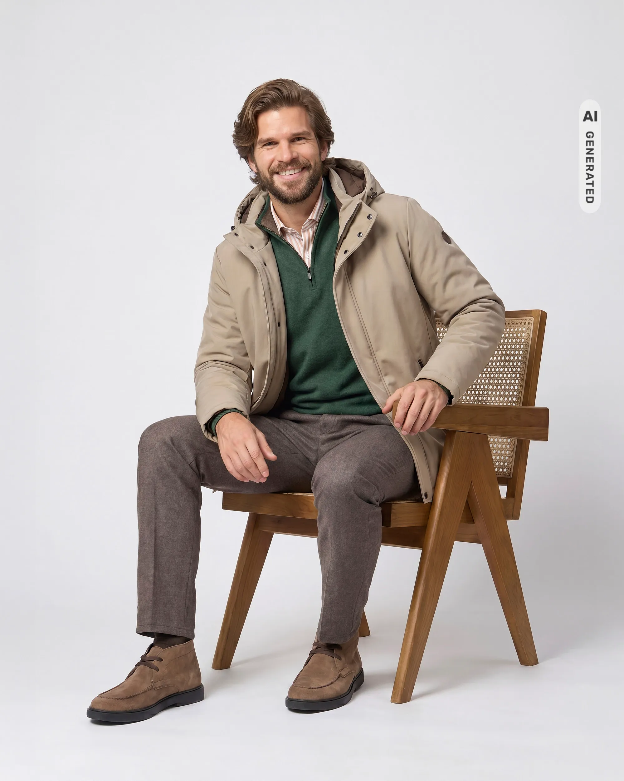 Campbell Chino Heddle Dark Brown melange 107654-002-31