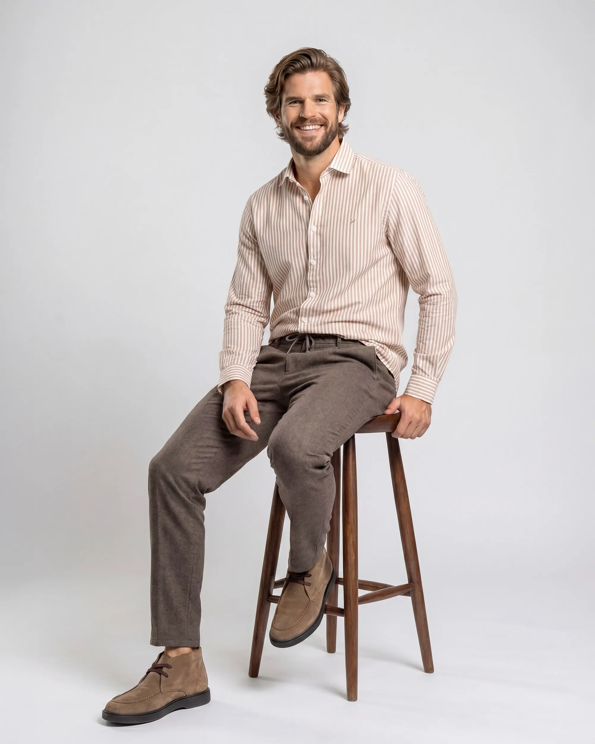 Campbell Chino Heddle Dark Brown melange 107654-002-31