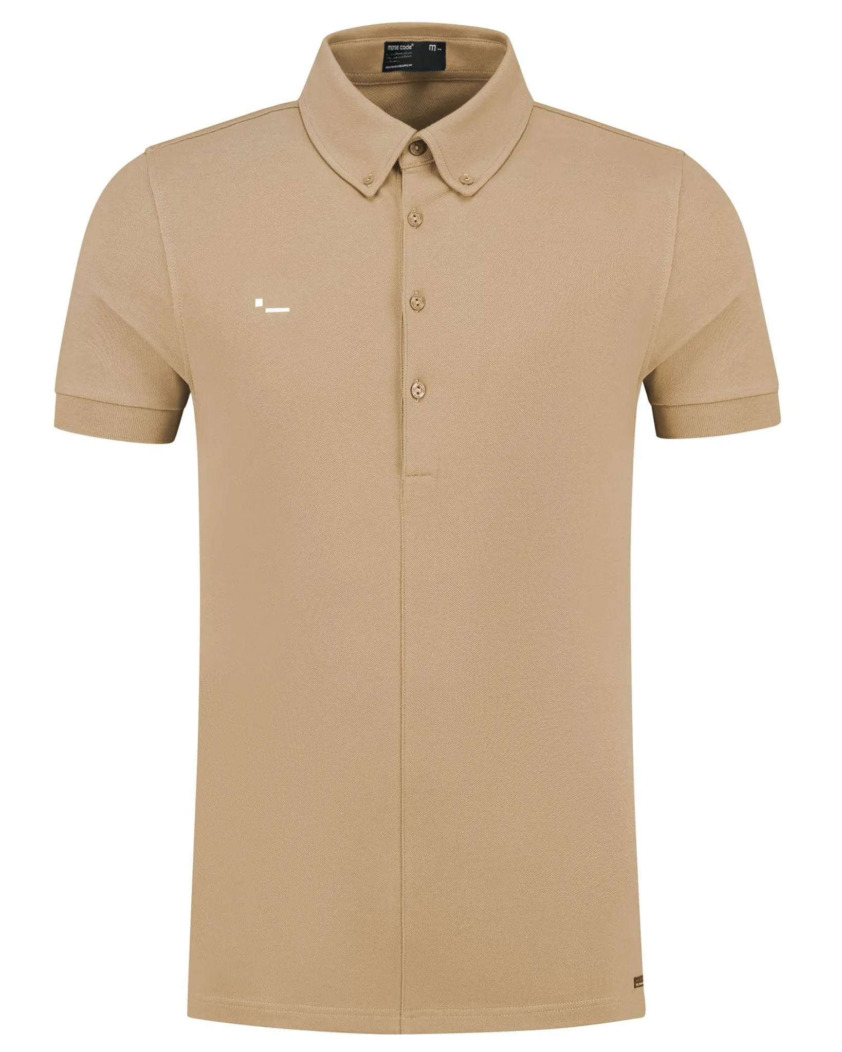 Morse Code Alpha 1 Pique Polo Sand 107667-001-L