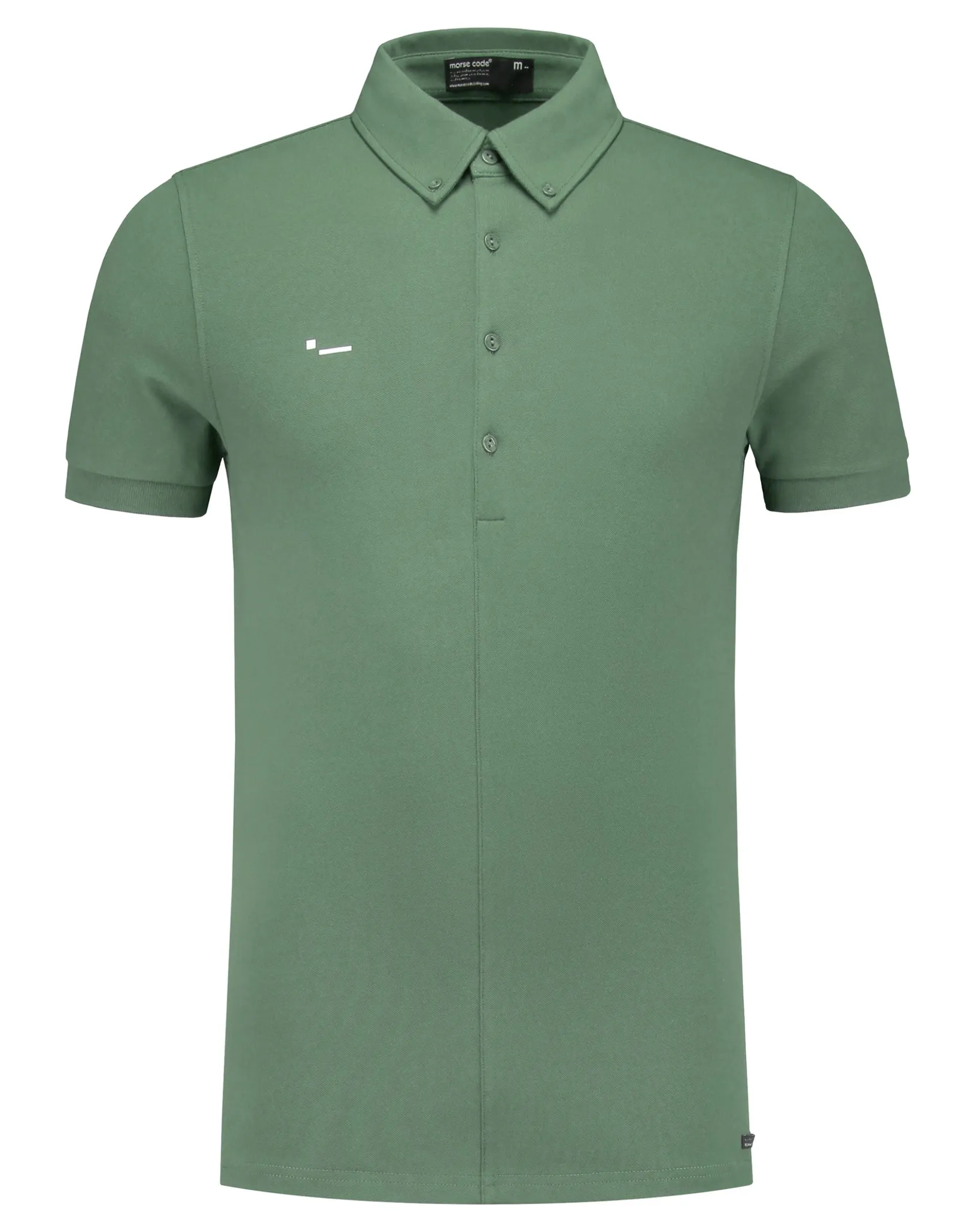 Morse Code Alpha 1 Pique Polo Licht groen 107668-001-L