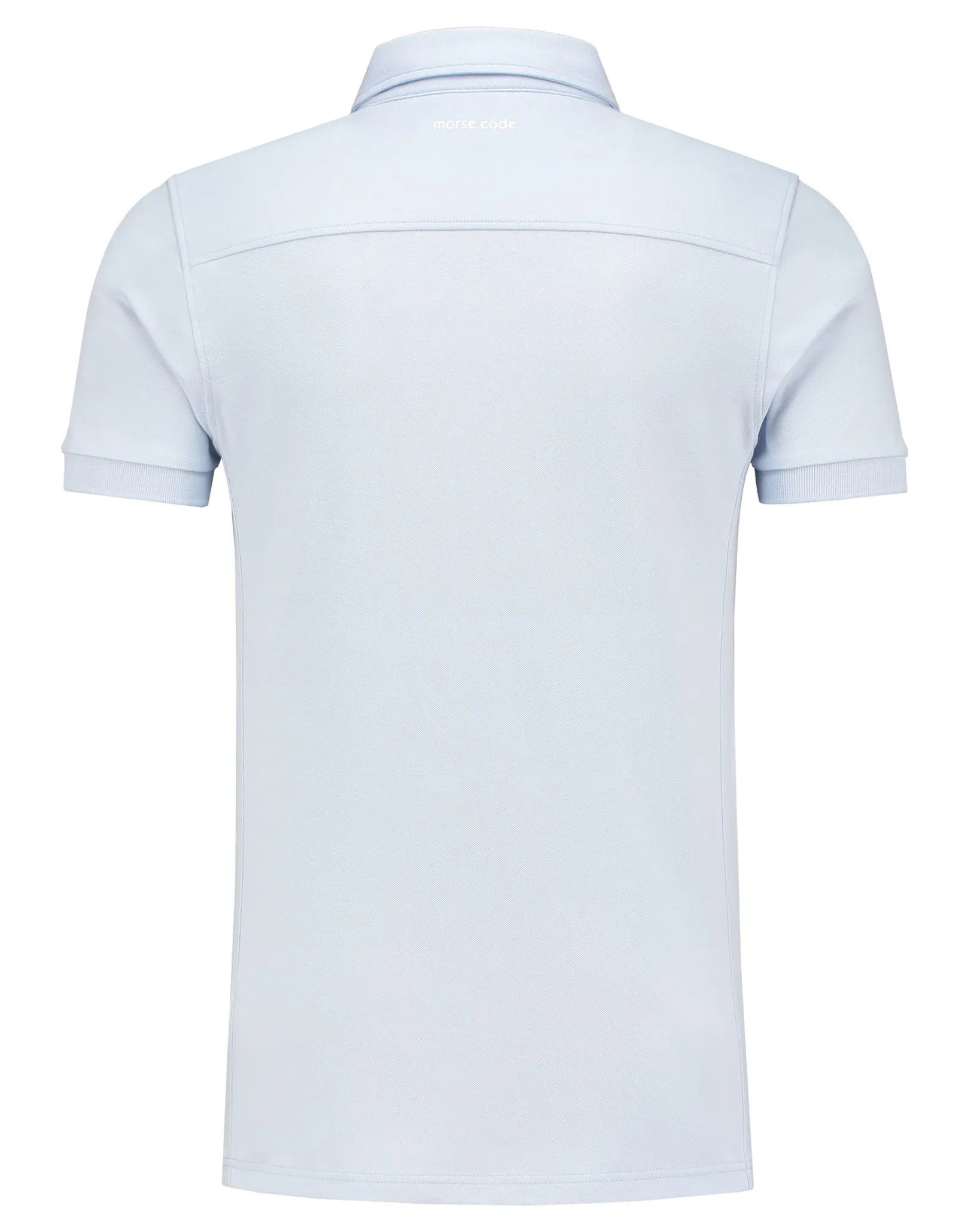 Morse Code Alpha 1 Pique Polo Licht blauw 107669-001-L