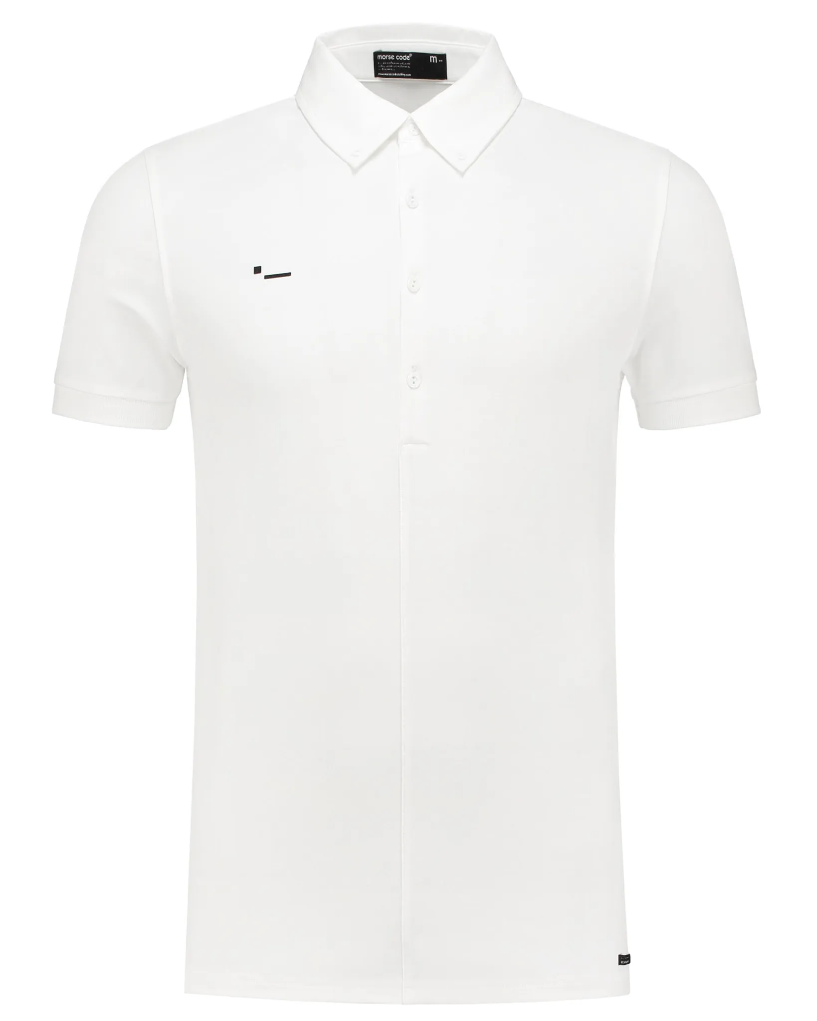 Morse Code Alpha 1 Jersey Polo Wit 107672-001-L