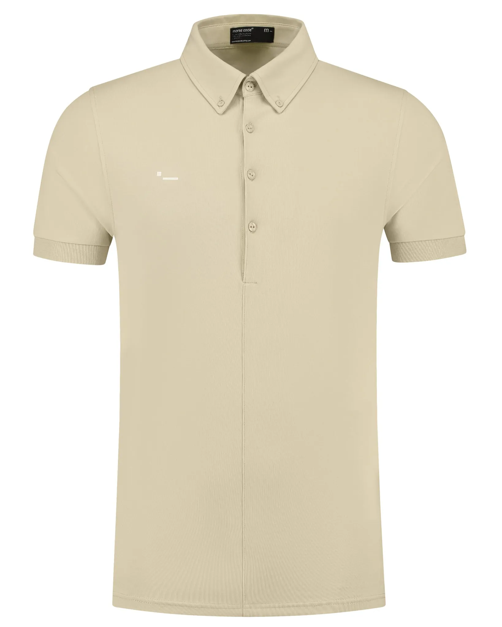 Morse Code Alpha 1 Jersey Polo Sand 107674-001-L