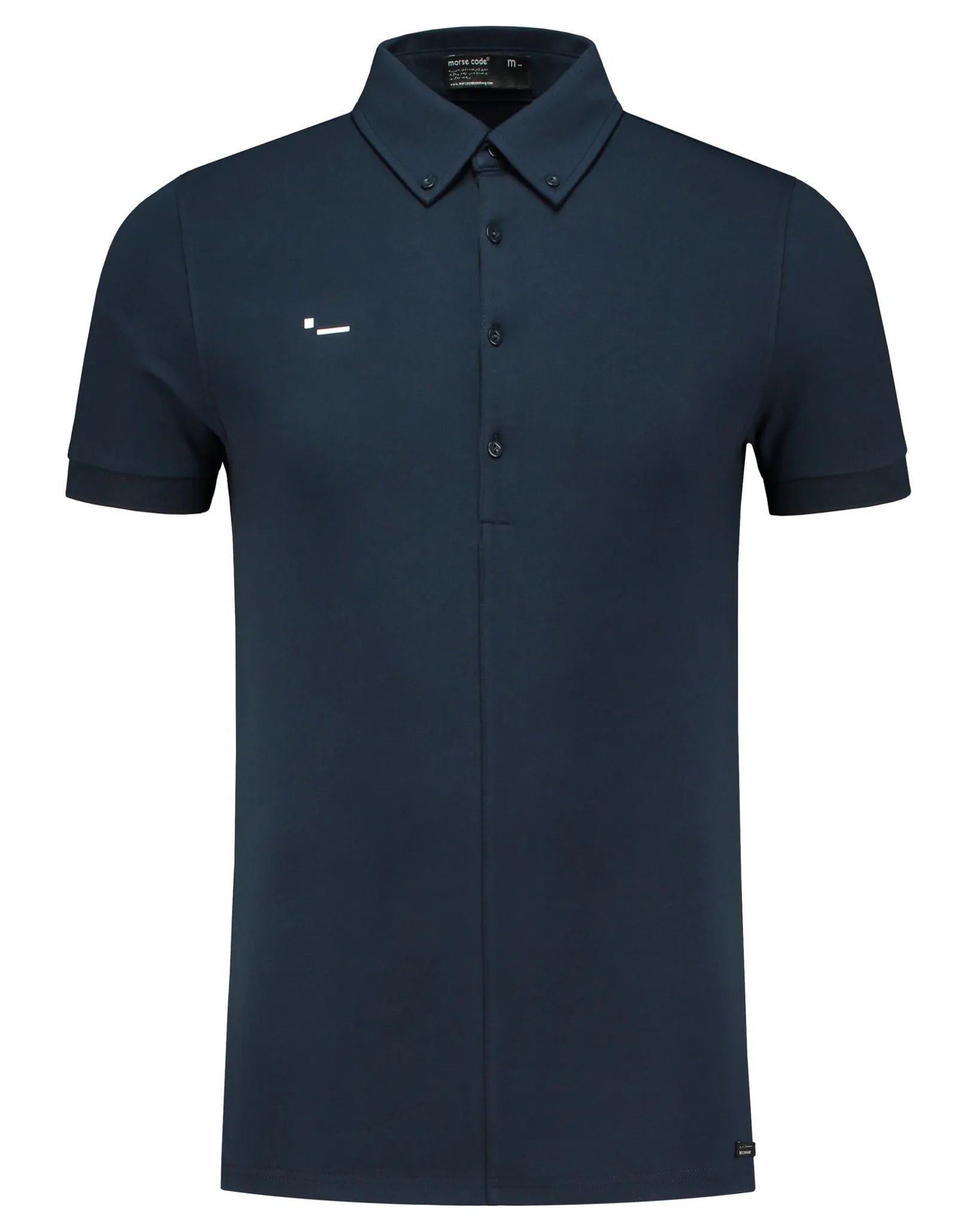 Morse Code Alpha 1 Jersey Polo Donker blauw 107681-001-L