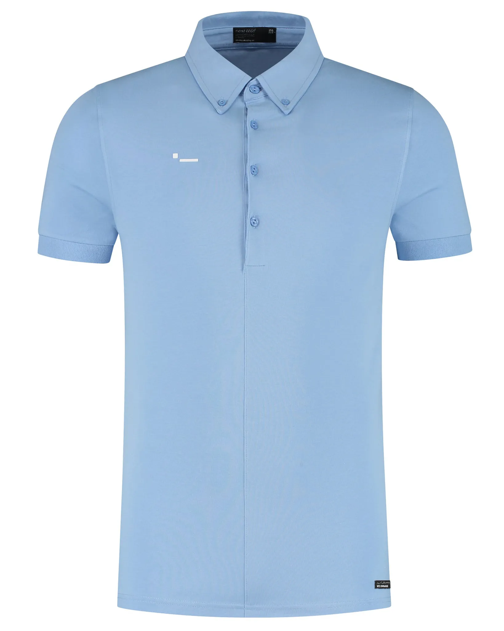 Morse Code Alpha 1 Jersey Polo Licht blauw 107682-001-L