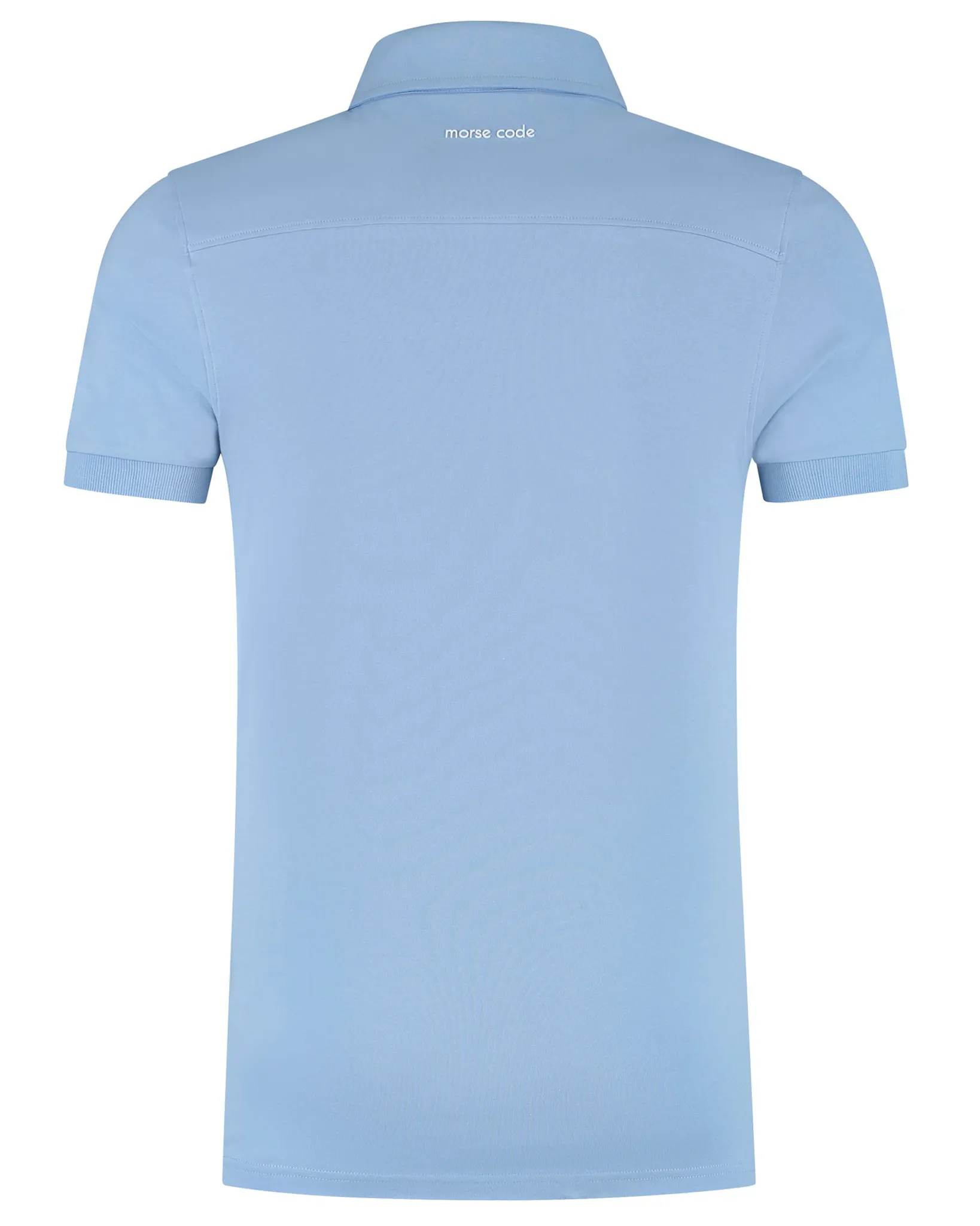 Morse Code Alpha 1 Jersey Polo Licht blauw 107682-001-L